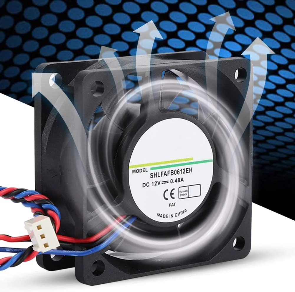 فن خنک کننده پردازنده کامپیوتر GOWENIC، 6 سانتی متر، 12 ولت 0.48 آمپر 6800 دور در دقیقه 38.35 CFM 32dB-A هیت سینک خنک کننده هوا برای منبع تغذیه کامپیوتر