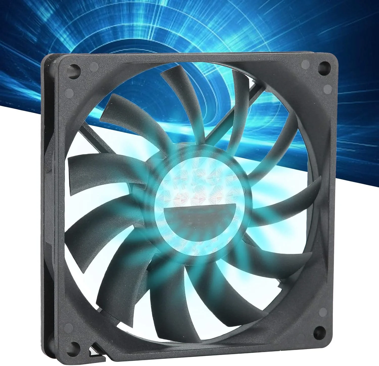 فن پردازنده 9 سانتی‌متری GOWENIC، 12 ولت 45 CFM 2200 دور در دقیقه PWM 4 پین، خنک‌کننده کامپیوتر، تنظیم سرعت، مناسب کامپیوترهای رومیزی