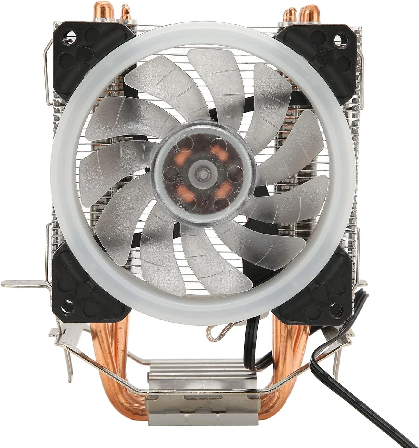 خنک کننده بادی پردازنده RGB گونیک، فن خنک کننده پردازنده با 4 لوله حرارتی، فن پردازنده RGB 3 پین 4 پین، فن های PWM 92 میلی متری، برای LGA 1200 1150، برای Core I7 I5 I3، برای AMD Ryzen