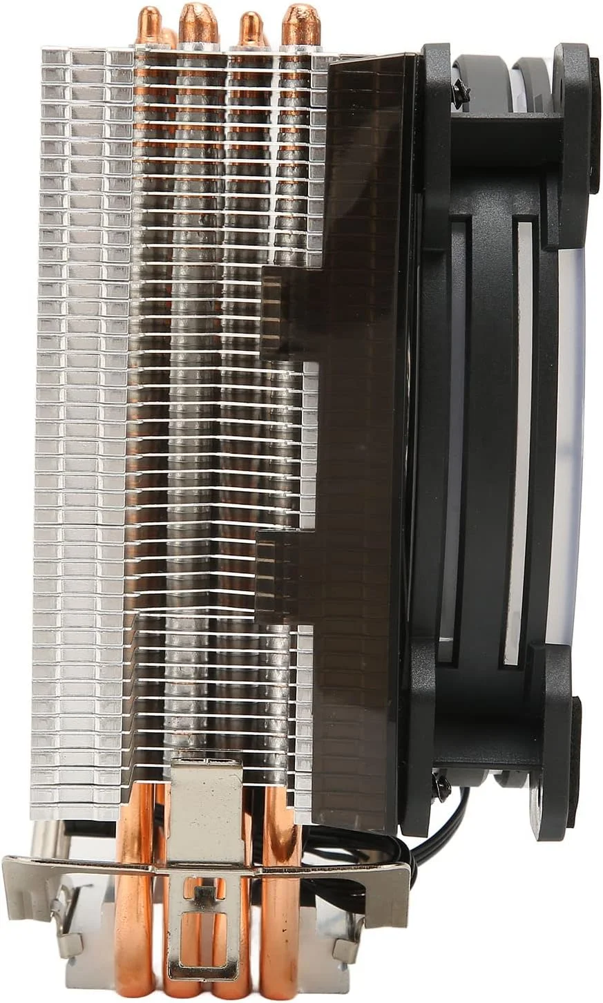 خنک کننده بادی پردازنده RGB گونیک، فن خنک کننده پردازنده با 4 لوله حرارتی، فن پردازنده RGB 120 میلی متری 3 پین 4 پین، برای LGA 775، 115X، برای Core I7 I5 I3، برای AMD AM4، برای Ryzen7