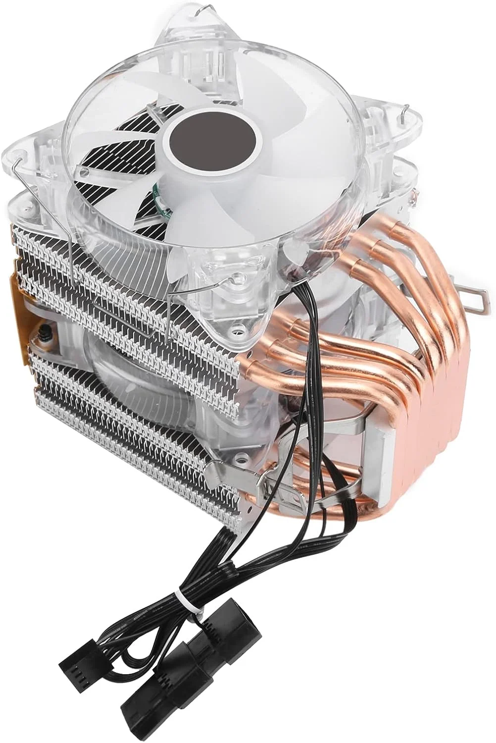 فن خنک کننده پردازنده GOWENIC، فن خنک کننده بادی هیدرولیک 4 پین 48 CFM برای پردازنده های LGA/775/1155/1156/1366/برای AMD/AM2/AM2+/AM3