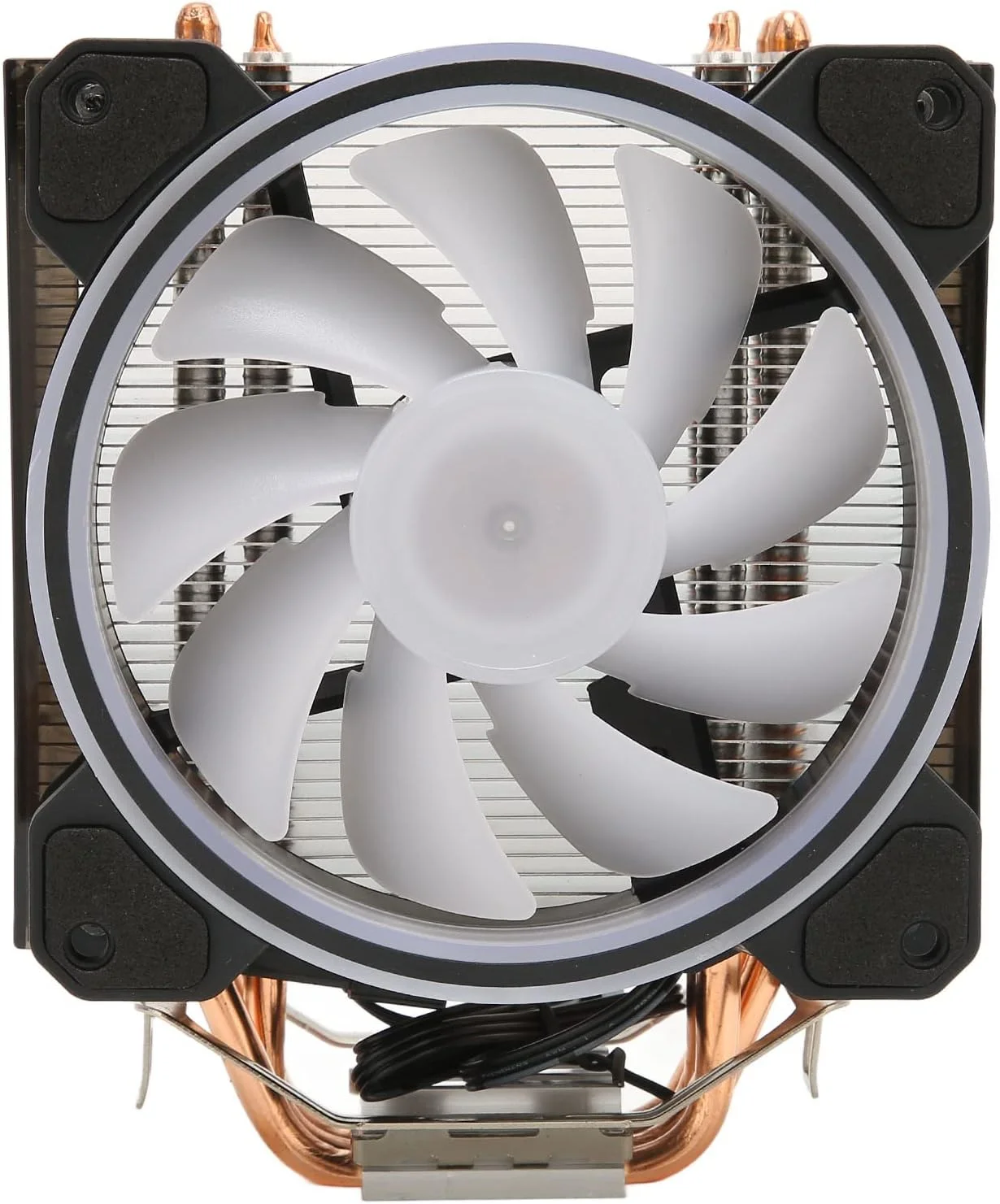 خنک کننده بادی پردازنده RGB گونیک، فن خنک کننده پردازنده با 4 لوله حرارتی، فن پردازنده RGB 120 میلی متری 3 پین 4 پین، برای LGA 775، 115X، برای Core I7 I5 I3، برای AMD AM4، برای Ryzen7