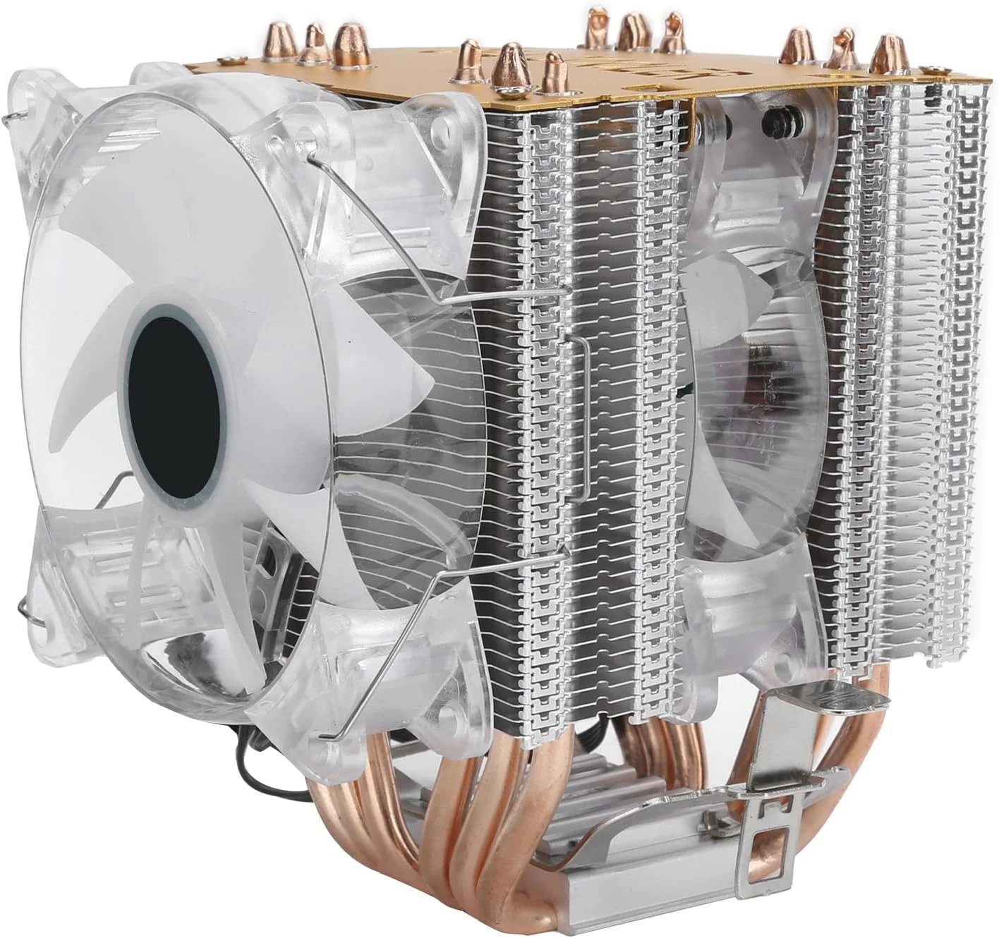 فن خنک کننده پردازنده GOWENIC، فن خنک کننده بادی هیدرولیک 4 پین 48 CFM برای پردازنده های LGA/775/1155/1156/1366/برای AMD/AM2/AM2+/AM3