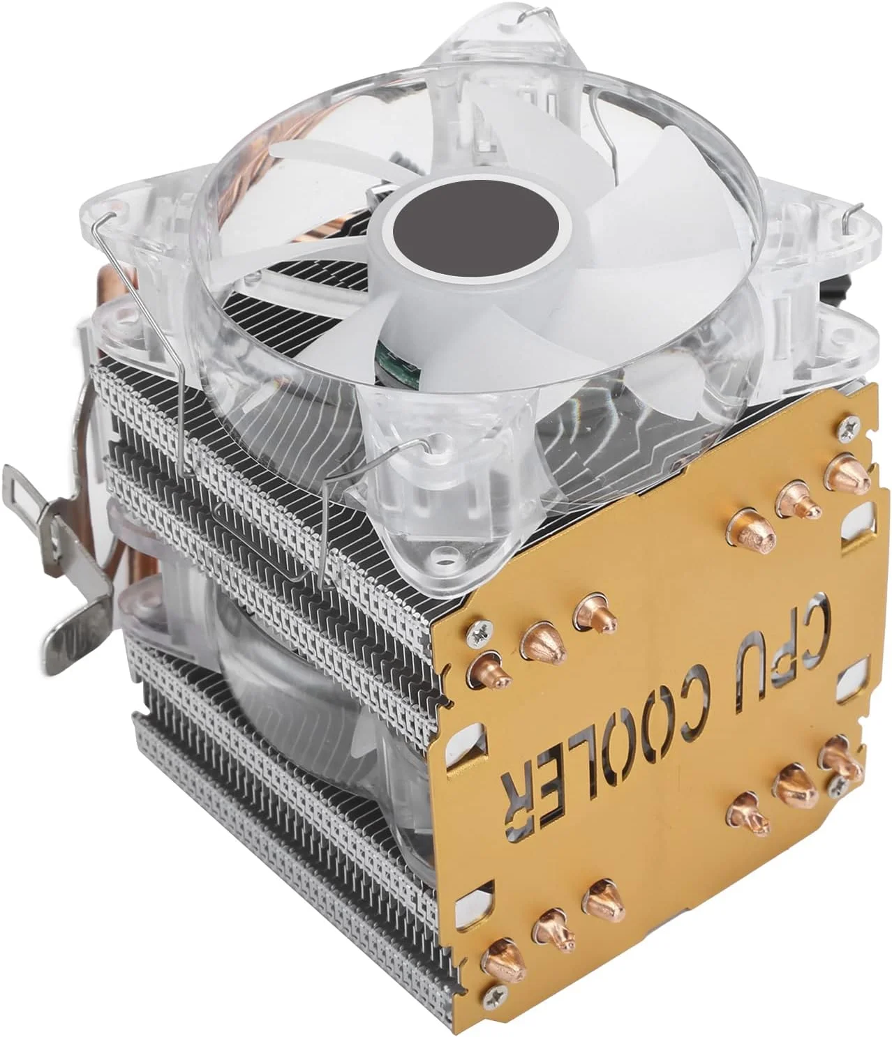 فن خنک کننده پردازنده GOWENIC، فن خنک کننده بادی هیدرولیک 4 پین 48 CFM برای پردازنده های LGA/775/1155/1156/1366/برای AMD/AM2/AM2+/AM3