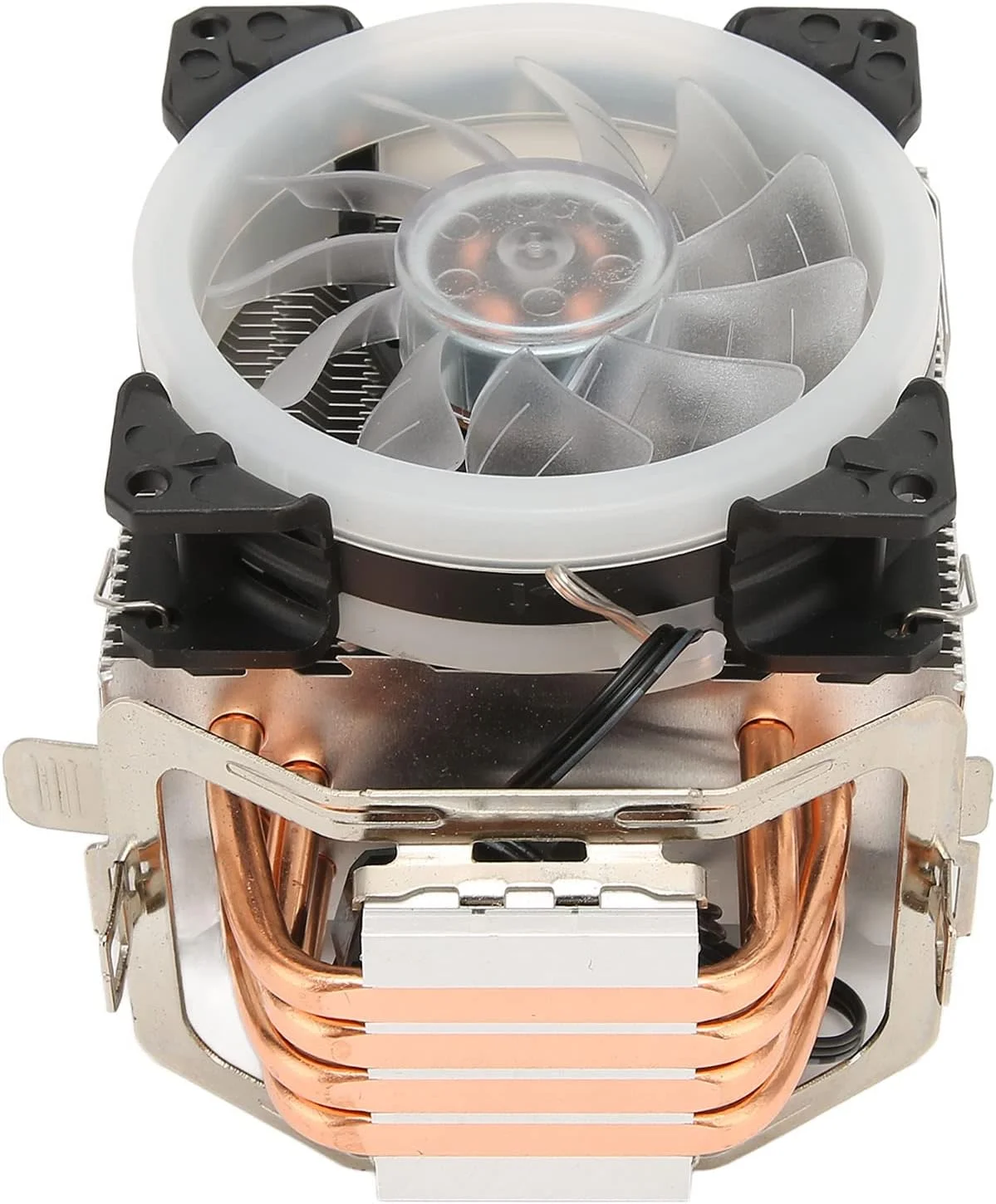 خنک کننده بادی پردازنده RGB گونیک، فن خنک کننده پردازنده با 4 لوله حرارتی، فن پردازنده RGB 3 پین 4 پین، فن های PWM 92 میلی متری، برای LGA 1200 1150، برای Core I7 I5 I3، برای AMD Ryzen