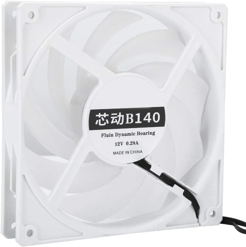 فن خنک کننده پردازنده GOWENIC، هدر PWM 4 پین 14 سانتی متر 2000 دور در دقیقه فن های خنک کننده پردازنده کامپیوتر - هیت سینک بی صدا بلبرینگ دینامیکی سیال 108CFM فن خنک کننده هوا برای کامپیوتر رومیزی ARGB (سفید) فن خنک کننده پردازنده GOWENIC، هدر PWM 4 پین 14 سانتی متر 2000 دور در دقیقه فن های خنک کننده پردازنده کامپیوتر - هیت سینک بی صدا بلبرینگ دینامیکی سیال 108CFM فن خنک کننده هوا برای کامپیوتر رومیزی ARGB (سفید)