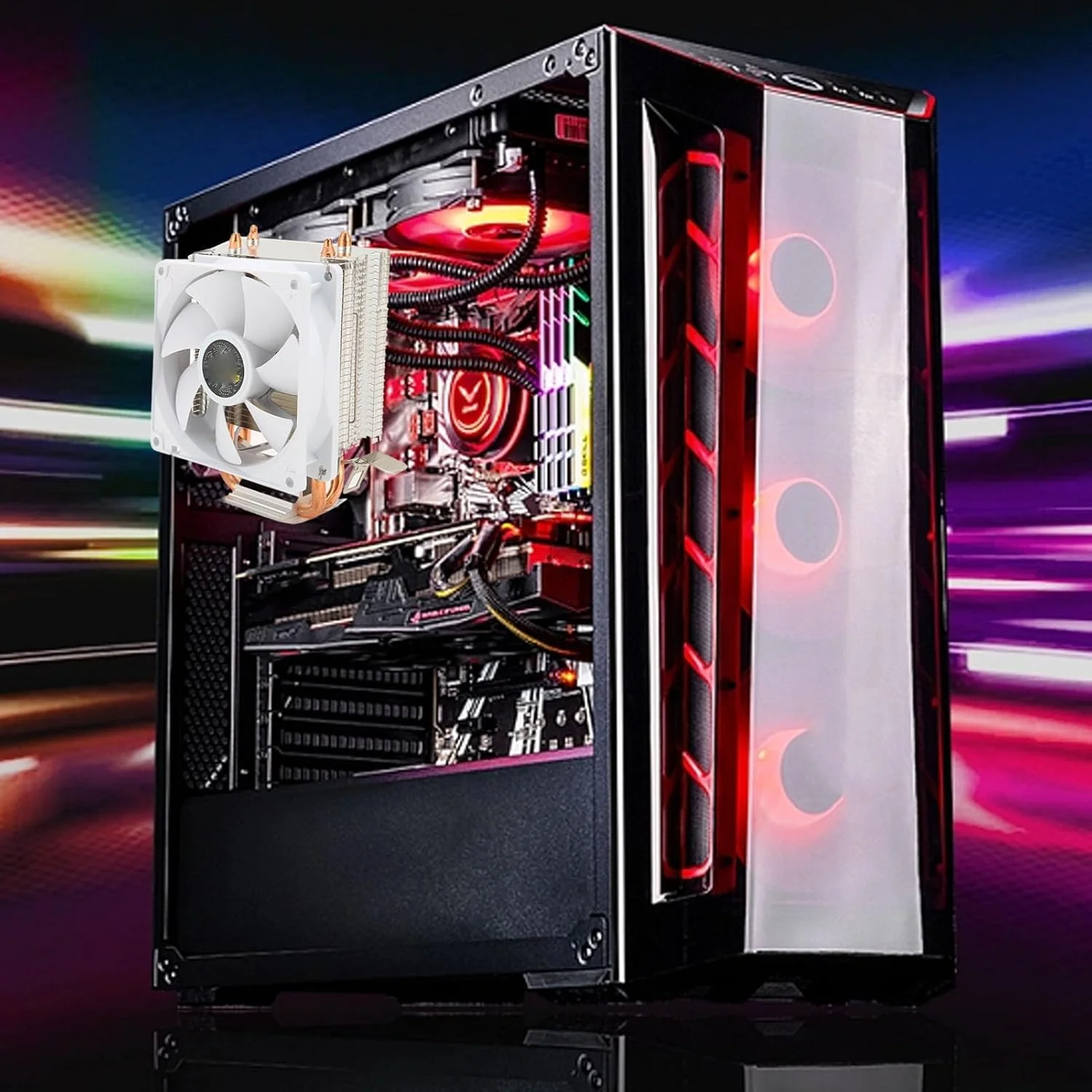 خنک کننده بادی پردازنده GOWENIC، دارای 2 لوله حرارتی، فن PWM 90 میلیمتری، خنک کننده پردازنده کامپیوتر با دو برج برای 775 1150 1151 1155 1156 1200 1700 1356 1366، برای FM1 AM2 AM2 خنک کننده بادی پردازنده GOWENIC، دارای 2 لوله حرارتی، فن PWM 90 میلیمتری، خنک کننده پردازنده کامپیوتر با دو برج برای 775 1150 1151 1155 1156 1200 1700 1356 1366، برای FM1 AM2 AM2