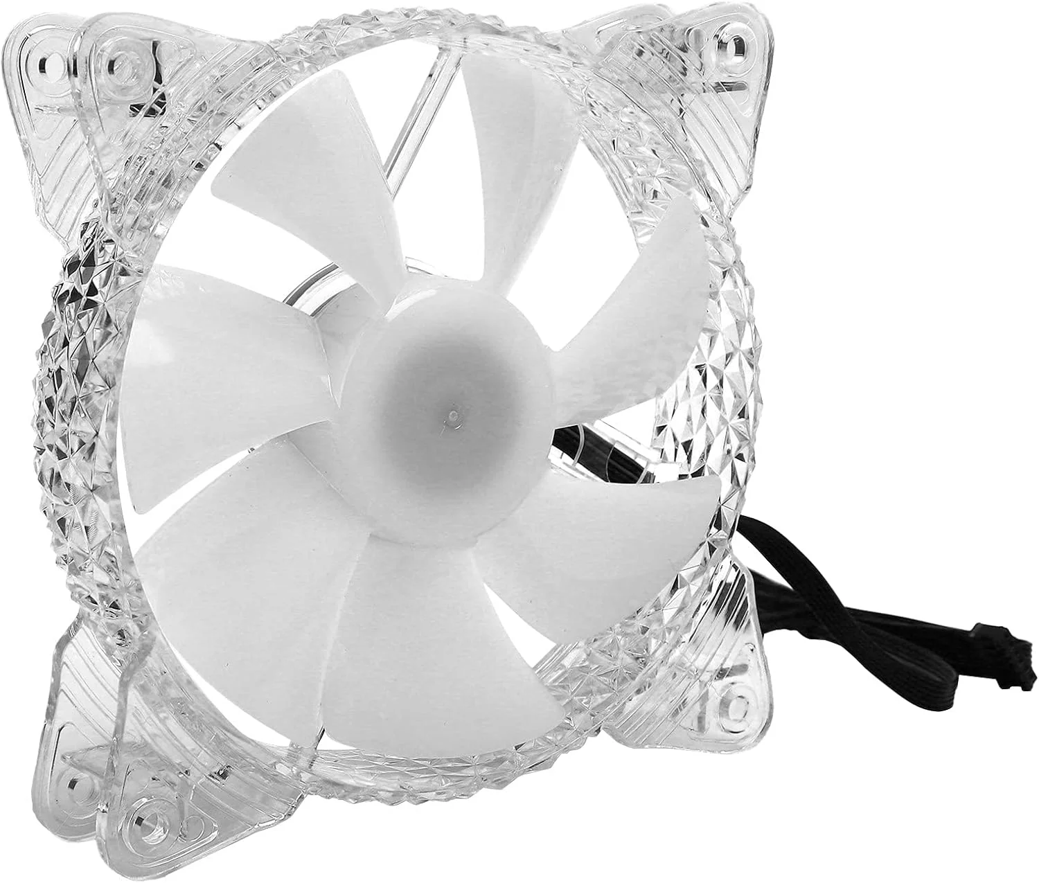 فن خنک کننده پردازنده GOWENIC، 12 سانتی متر، 12 ولت DC، 6 پین، 1200 دور در دقیقه، حجم هوای بزرگ 45CFM، بی صدا 19.5dBA، فن خنک کننده پردازنده چند رنگ RGB، فن تهویه کیس کامپیوتر (#1)