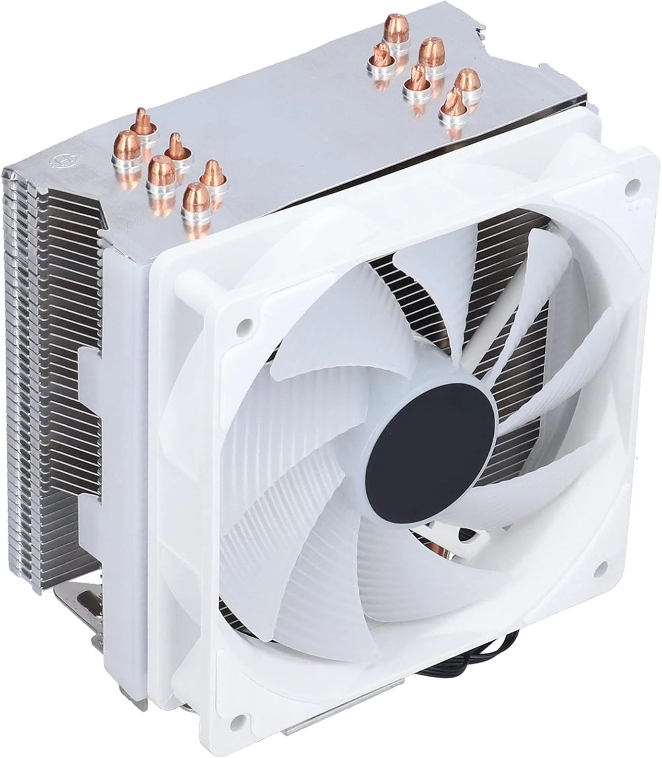 فن خنک کننده GOWENIC، 1300 دور در دقیقه، 12 ولت DC، حجم هوای بزرگ 48 CFM، 6 لوله حرارتی با بلبرینگ هیدرولیک، خنک کننده CPU کامپیوتر با اتلاف حرارت بی صدا، برای INTEL و AMD