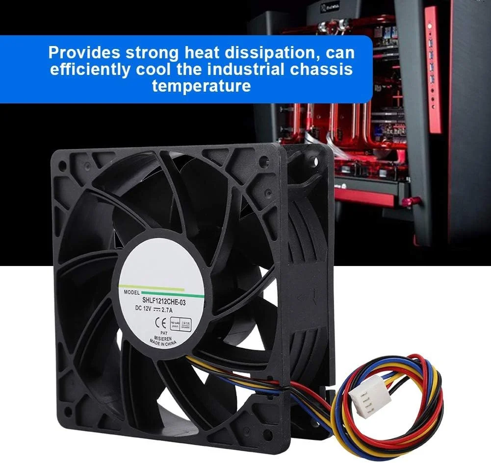 فن خنک کننده پردازنده GOWENIC، DC12V 2.7A 120mm S9 S7، فن خنک کننده با اتلاف سریع حرارت، 4 پین 6000 دور در دقیقه، فن خنک کننده کیس کامپیوتر با نویز کم