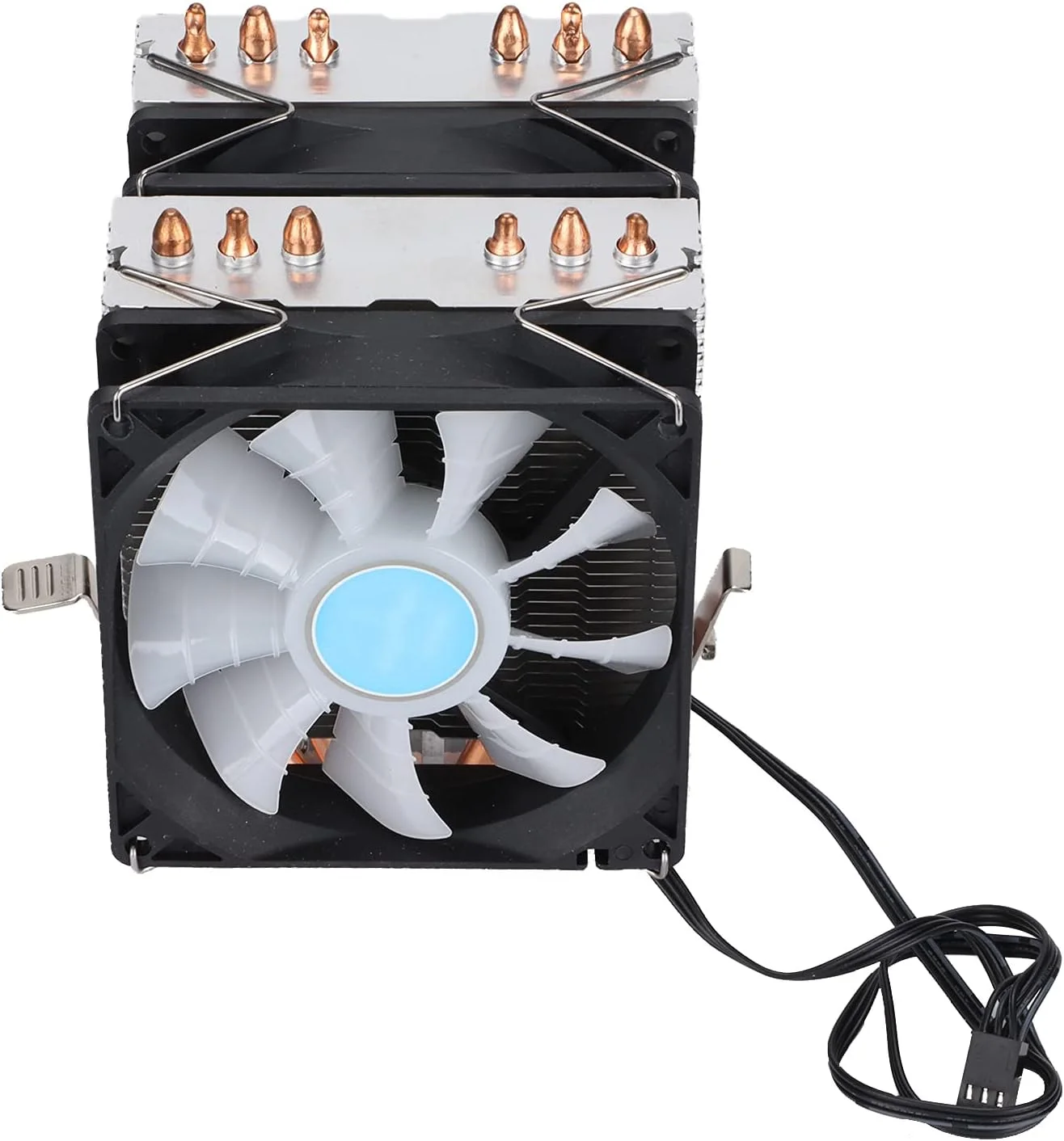 خنک کننده پردازنده GOWENIC، فن خنک کننده پردازنده کم صدا 90 میلی متری و هیت سینک 6 لوله حرارتی 1300 دور در دقیقه اتلاف حرارت فن خنک کننده برای INTEL/برای AMD