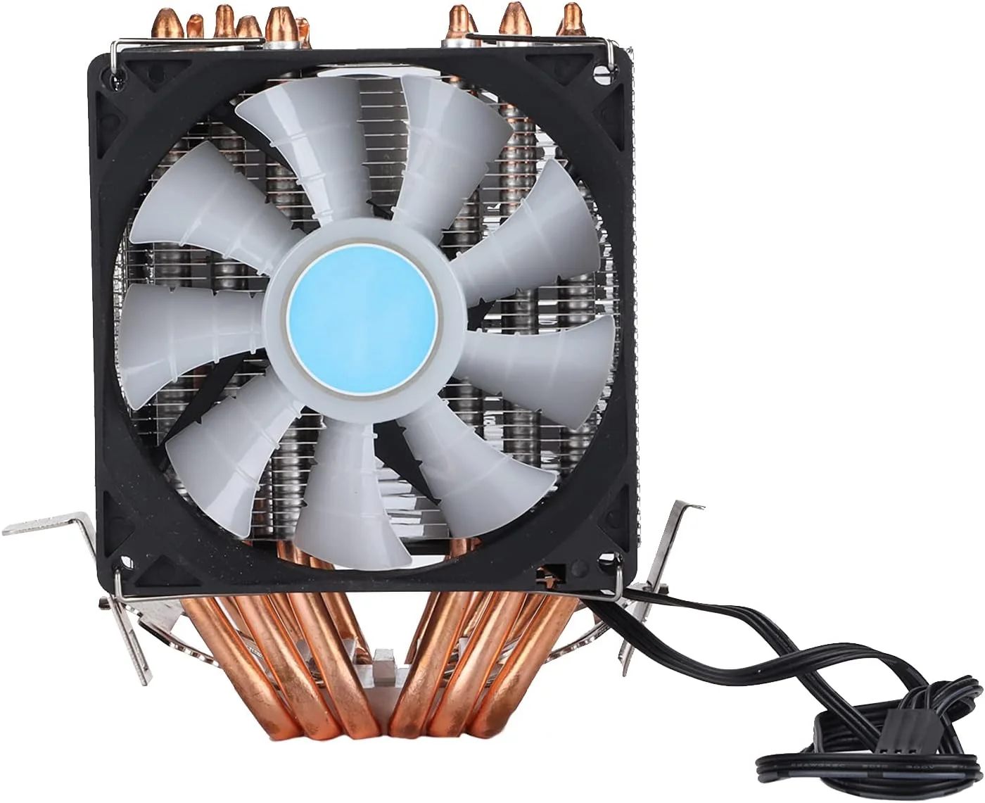 خنک کننده پردازنده GOWENIC، فن خنک کننده پردازنده کم صدا 90 میلی متری و هیت سینک 6 لوله حرارتی 1300 دور در دقیقه اتلاف حرارت فن خنک کننده برای INTEL/برای AMD