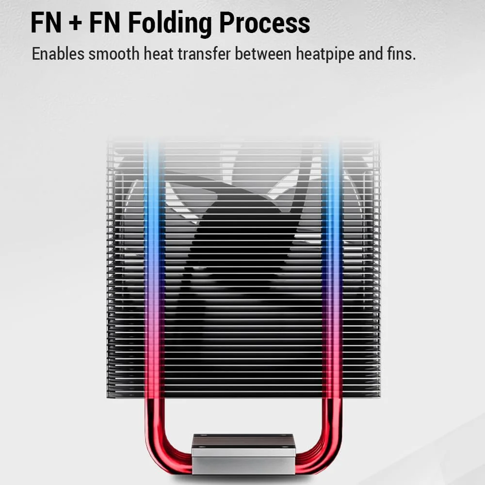 رادیاتور پردازنده مرکزی Graflsoa Jonsbo CR-1400، خنک کننده پردازنده مرکزی برجی، فن 4 پین PWM، 4 لوله حرارتی، فن خنک کننده پردازنده مرکزی برجی 5 ولت ARGB