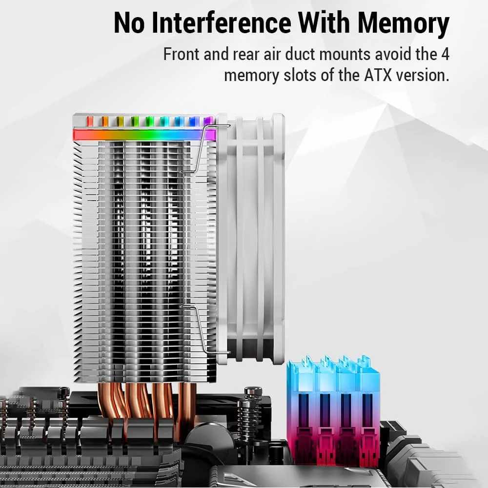 رادیاتور پردازنده مرکزی Graflsoa Jonsbo CR-1400، خنک کننده پردازنده مرکزی برجی، فن 4 پین PWM، 4 لوله حرارتی، فن خنک کننده پردازنده مرکزی برجی 5 ولت ARGB
