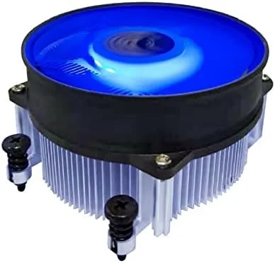 خنک‌کننده پردازنده بادی HIGH POWER BlueAM4 با نور آبی LED، هیت سینک آلومینیومی و فن خنک‌کننده PWM 92 میلی‌متری برای پردازنده‌های AMD Ryzen 5، 7، 9 / سوکت AM4 / AM5 مادربرد کامپیوتر