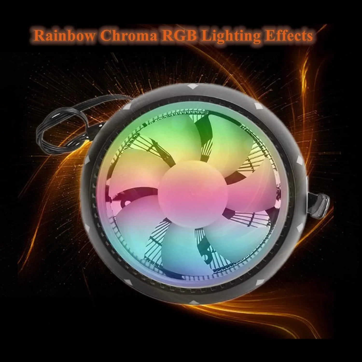 هیت سینک و فن خنک کننده بادی پردازنده کم صدا، رادیاتور فن پردازنده RGB برای Intel LGA775/1150/1151/1155/1156/1366 و AMD FM2/AM4/FM1/AM3+/AM3/AM2