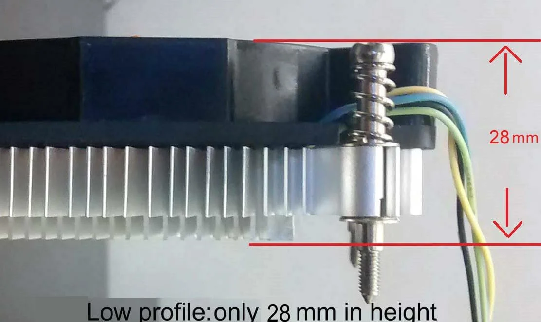 خنک کننده پردازنده HIGH POWER® LGA-1700-mITX، با ارتفاع کم 28 میلی متر، سوکت اینتل LGA1700، با فن خنک کننده بزرگ 95 میلی متری بی صدا برای سیستم های کامپیوتر رومیزی 1U/2U/mini ITX/Micro ATX