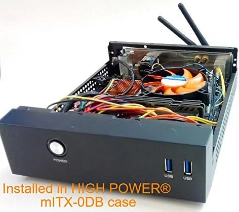 خنک‌کننده پردازنده کم‌صدا و باریک 80 میلی‌متری اینتل LGA 1150 1151 1155 1156 مدل HIGH POWER® LGA-115x-mITX مناسب کیس‌های Mini ITX و Micro ATX و پردازنده‌های i5 و i7