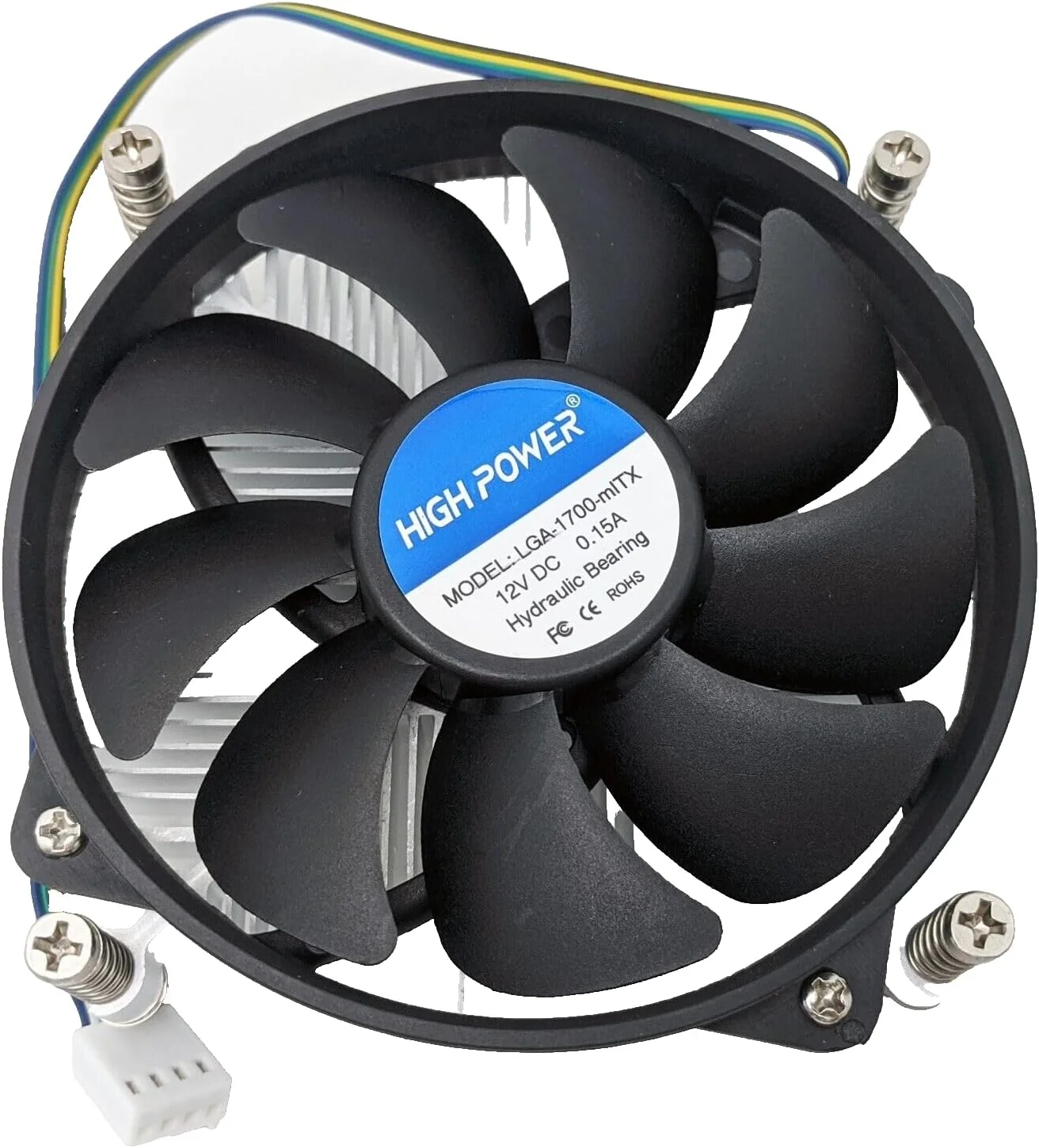 خنک کننده پردازنده HIGH POWER® LGA-1700-mITX، با ارتفاع کم 28 میلی متر، سوکت اینتل LGA1700، با فن خنک کننده بزرگ 95 میلی متری بی صدا برای سیستم های کامپیوتر رومیزی 1U/2U/mini ITX/Micro ATX