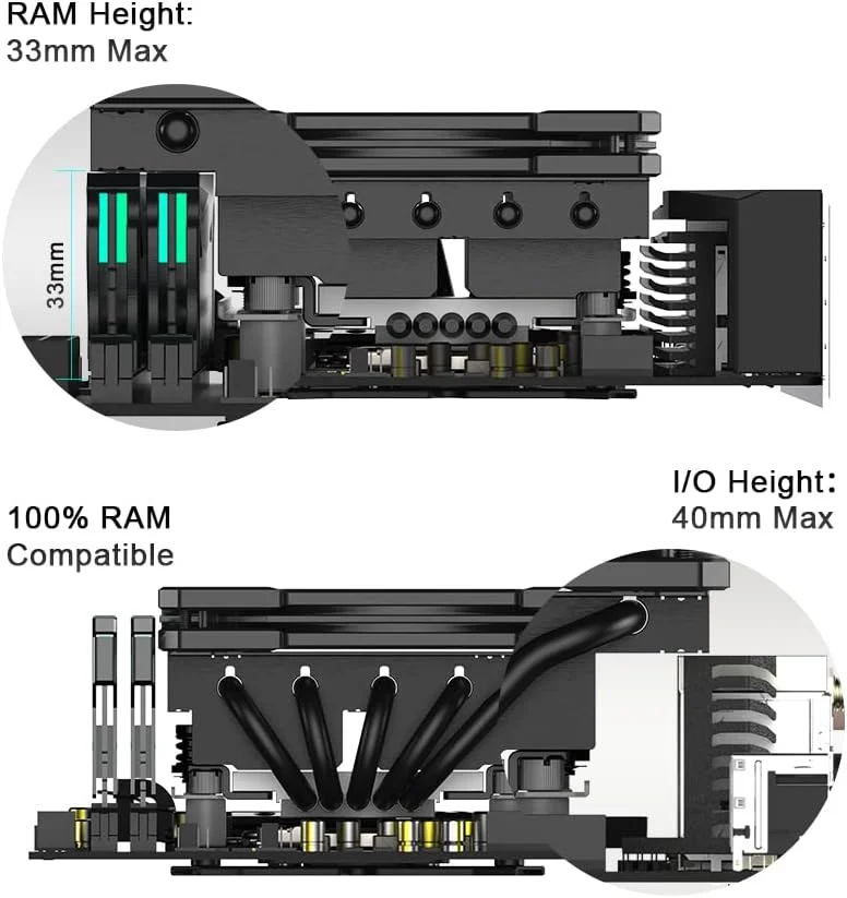 خنک کننده پردازنده ID-COOLING IS-55 مشکی، خنک کننده بادی پردازنده کم ارتفاع 57 میلیمتری، دارای 5 لوله حرارتی، فن باریک 120x120x15 میلیمتری، فن پردازنده سازگار با Intel LGA1851/1700/115X/1200; AMD AM4/AM5 خنک کننده پردازنده ID-COOLING IS-55 مشکی، خنک کننده بادی پردازنده کم ارتفاع 57 میلیمتری، دارای 5 لوله حرارتی، فن باریک 120x120x15 میلیمتری، فن پردازنده سازگار با Intel LGA1851/1700/115X/1200; AMD AM4/AM5