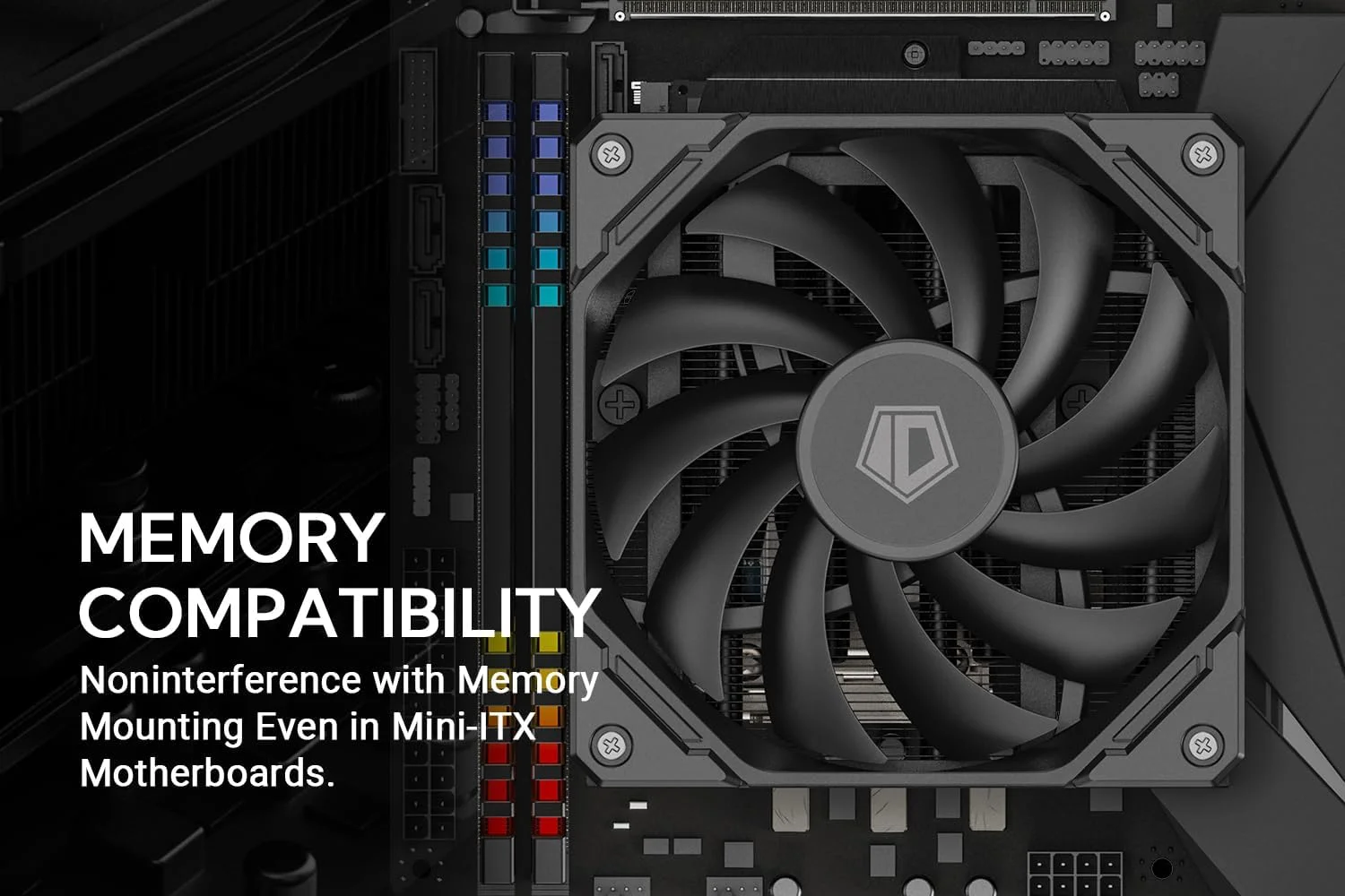 خنک کننده پردازنده ID-COOLING IS-67-XT مشکی، ارتفاع 67 میلی متر، خنک کننده بادی کم ارتفاع پردازنده با 6 لوله حرارتی برای HTPC، ITX و سیستم های کوچک، فن باریک 120x15 میلی متر، پشتیبانی از Intel LGA1700/1200/115X، AMD AM5/AM4