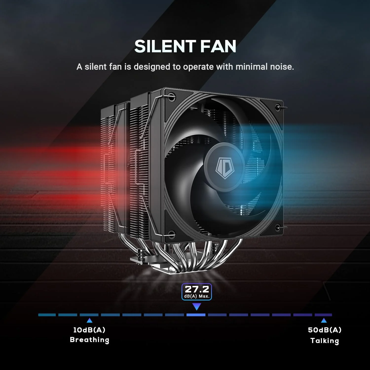 خنک کننده پردازنده ID-COOLING FROZN A620 PRO SE با ابعاد 5.59 اینچ برای کامپیوتر رومیزی، 50 CFM، 27.2 dBA، آلومینیومی