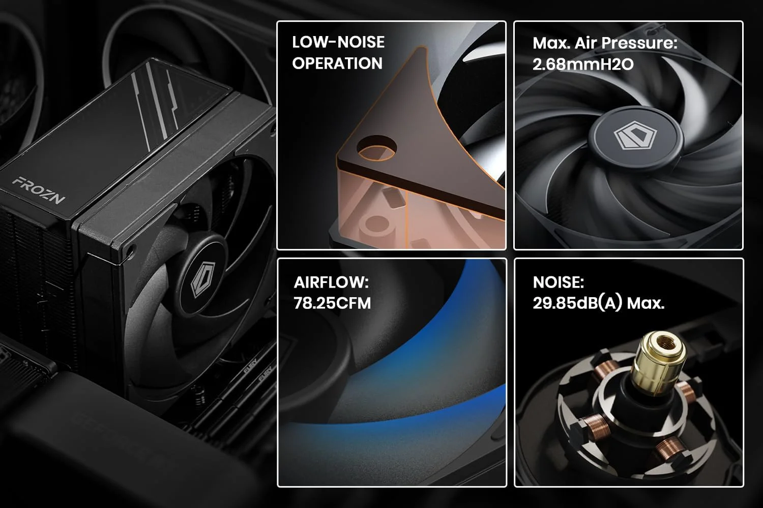 خنک کننده پردازنده ID-COOLING FROZN A410 مشکی خنک کننده پردازنده ID-COOLING FROZN A410 مشکی