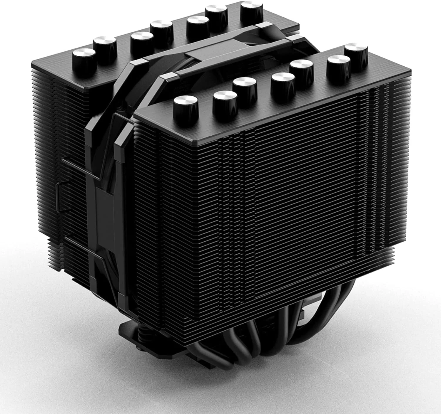 خنک‌کننده پردازنده ID-COOLING SE-207-XT Slim با ارتفاع 135 میلی‌متر، تمام مشکی، 7 لوله حرارتی، خنک‌کننده هوای پردازنده دو برج با فن 120 میلی‌متری PWM، توان طراحی حرارتی 220 وات، فن پردازنده برای Intel 1700/1200/115X، AMD AM5/AM4