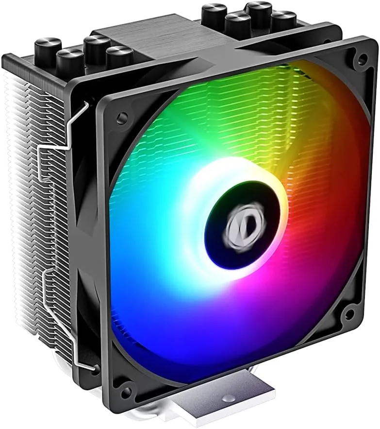 خنک کننده پردازنده ID-COOLING SE-214-XT ARGB با 4 لوله حرارتی، نورپردازی RGB قابل تنظیم با مادربرد (کانکتور 3 پین 5 ولت)، فن پردازنده برای Intel/AMD، سازگار با LGA 1700