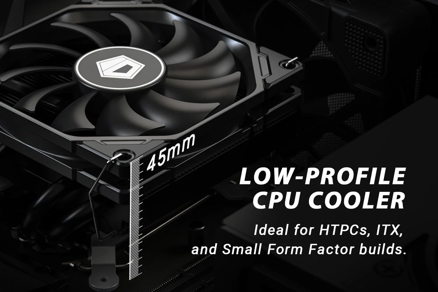 خنک کننده پردازنده ID-COOLING IS-40X V3 با ارتفاع 45 میلی متر، خنک کننده بادی پردازنده با پروفایل پایین، 4 لوله حرارتی، فن باریک 15 میلی متری، پشتیبانی از Intel LGA1700/1200/115X; AMD AM5/AM4 برای کامپیوتر رومیزی