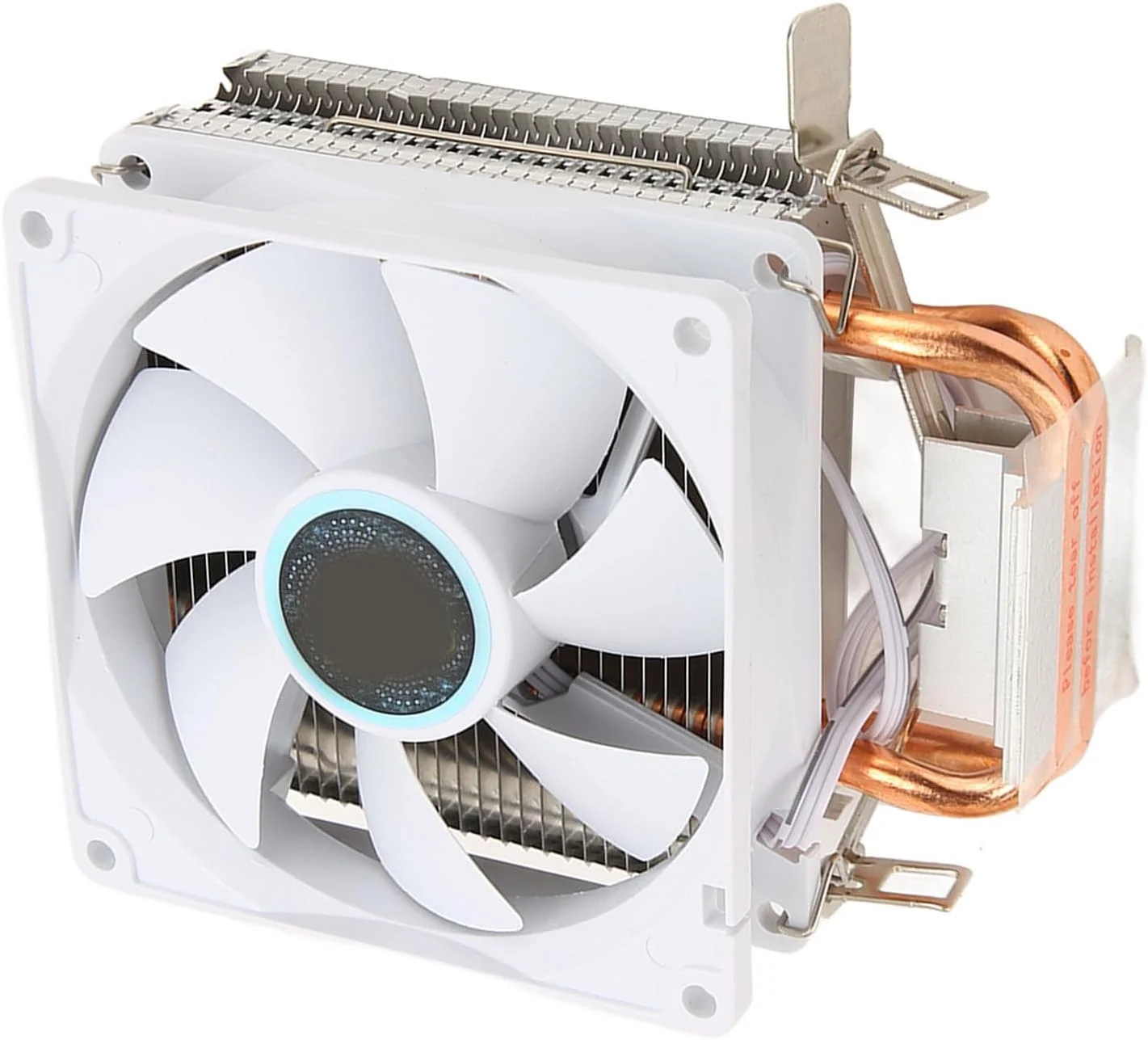 فن خنک کننده پردازنده Jectse، کولر پردازنده 9 سانتی متری با براکت، 2 لوله حرارتی، فن هیت سینک پردازنده کامپیوتر 3 سیمه برای 775 1150 1151 1155 1156 1200 1700 1356 1366، برای FM1 AM2 AM2 AM3