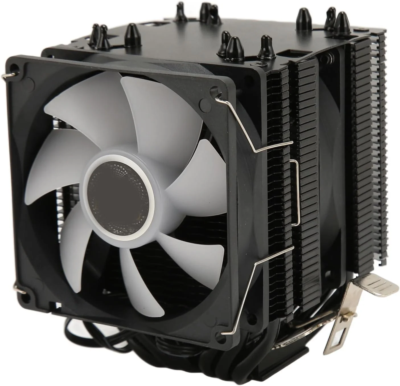 خنک کننده بادی پردازنده دو برج Jectse با 6 لوله حرارتی و فن خنک کننده ARGB برای LGA 1150 1151 1155 1200 1700، نویز کم 22dB، نصب آسان، سازگاری گسترده