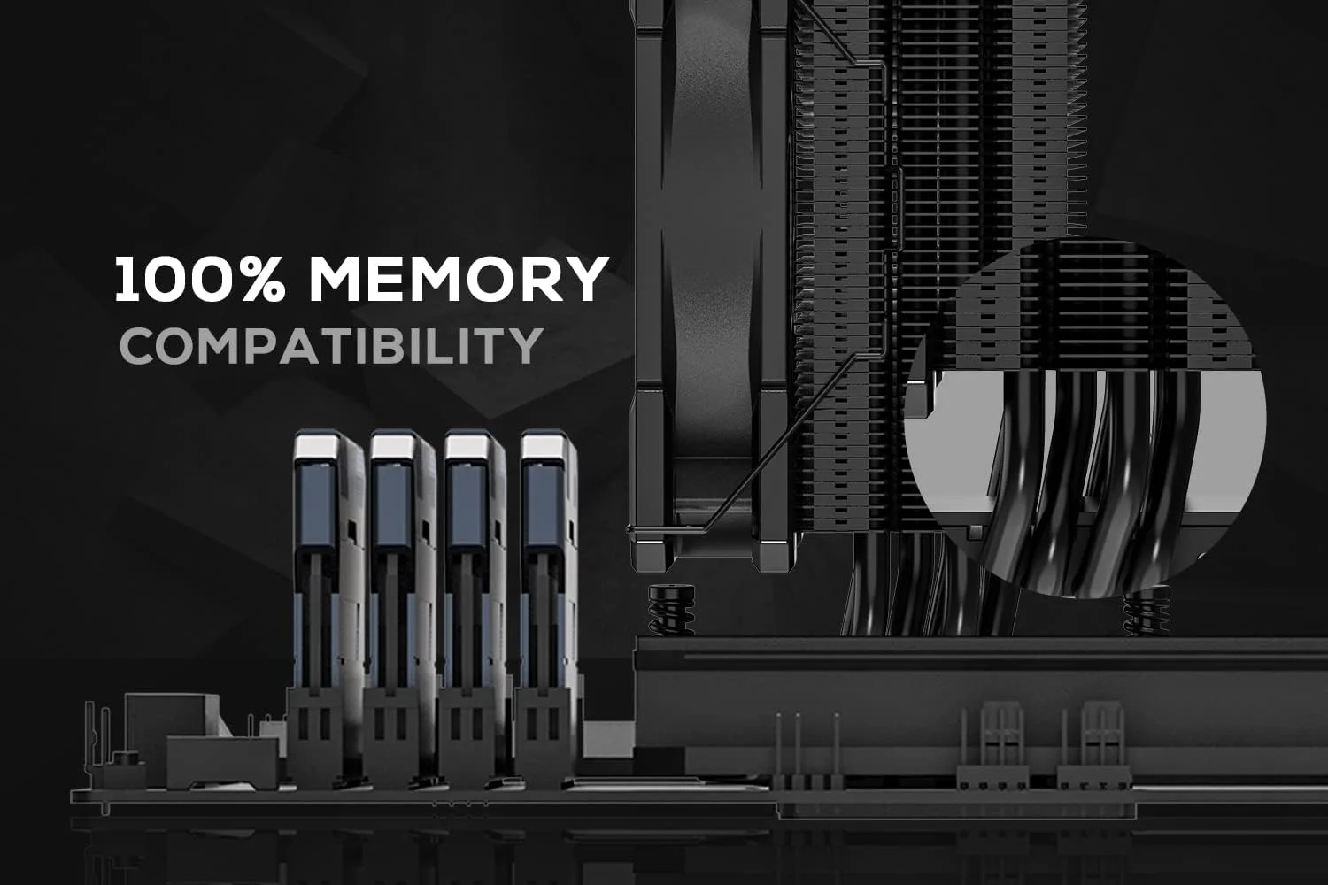 خنک کننده پردازنده ID-COOLING SE-224-XTS مشکی، دارای 4 لوله حرارتی، فن PWM 120 میلی متری برای پردازنده های Intel LGA1700/115X/1200 و AMD AM4/AM5