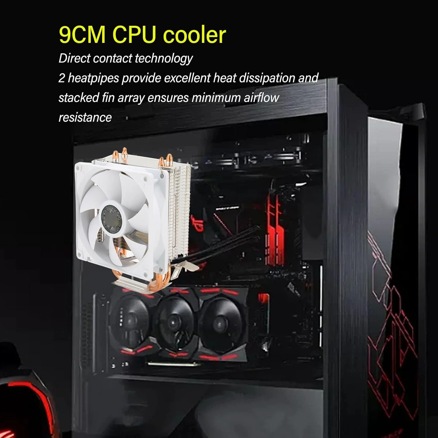 فن خنک کننده پردازنده Jectse، کولر پردازنده 9 سانتی متری با براکت، 2 لوله حرارتی، فن هیت سینک پردازنده کامپیوتر 3 سیمه برای 775 1150 1151 1155 1156 1200 1700 1356 1366، برای FM1 AM2 AM2 AM3 فن خنک کننده پردازنده Jectse، کولر پردازنده 9 سانتی متری با براکت، 2 لوله حرارتی، فن هیت سینک پردازنده کامپیوتر 3 سیمه برای 775 1150 1151 1155 1156 1200 1700 1356 1366، برای FM1 AM2 AM2 AM3