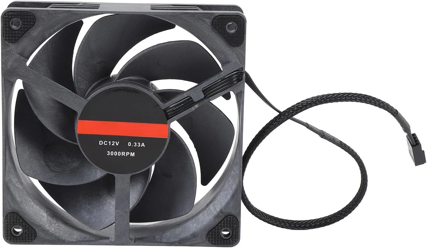 فن کیس کامپیوتر 120 میلی متری، خنک کننده بادی پردازنده مرکزی 4 پین با کنترل هوشمند دما PWM سرعت 3000 دور در دقیقه فن کیس با بلبرینگ دوبل