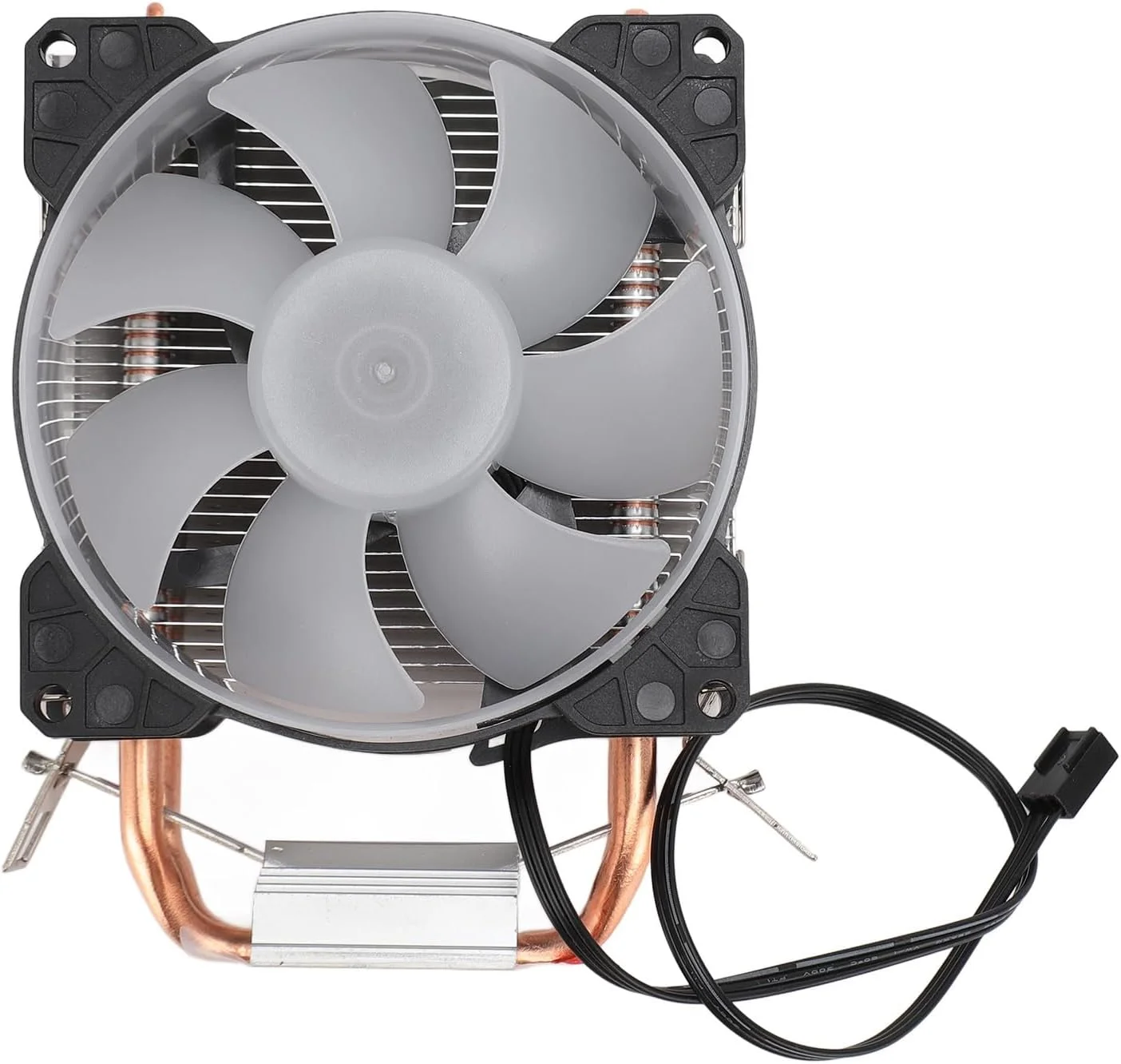 خنک کننده بادی پردازنده RGB جیاوو 90 میلی متری با جریان هوای 48CFM و سرعت 1800PRM، دارای 2 لوله حرارتی مسی برای LGA115X/ AM4