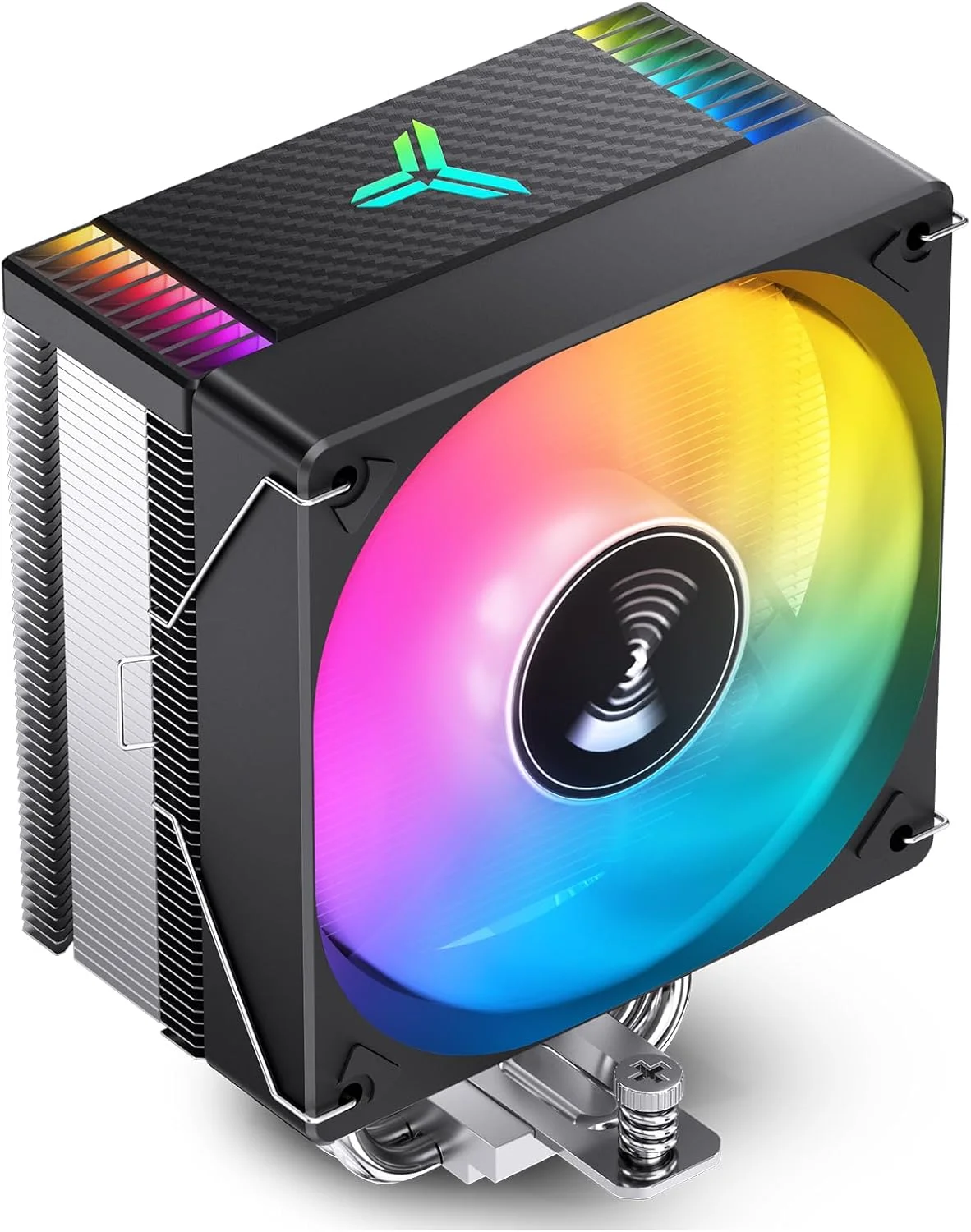 خنک کننده پردازنده JONSBO CR1000 EVO ARGB، خنک کننده پردازنده سری Silent، خنک کننده بادی پردازنده H154mm، دارای 4 لوله حرارتی مسی برای AM4/AM5/Intel LGA1851/1700، فن 120mm PWM ARGB با 9 پره، رنگ پوشش بالایی، مشکی