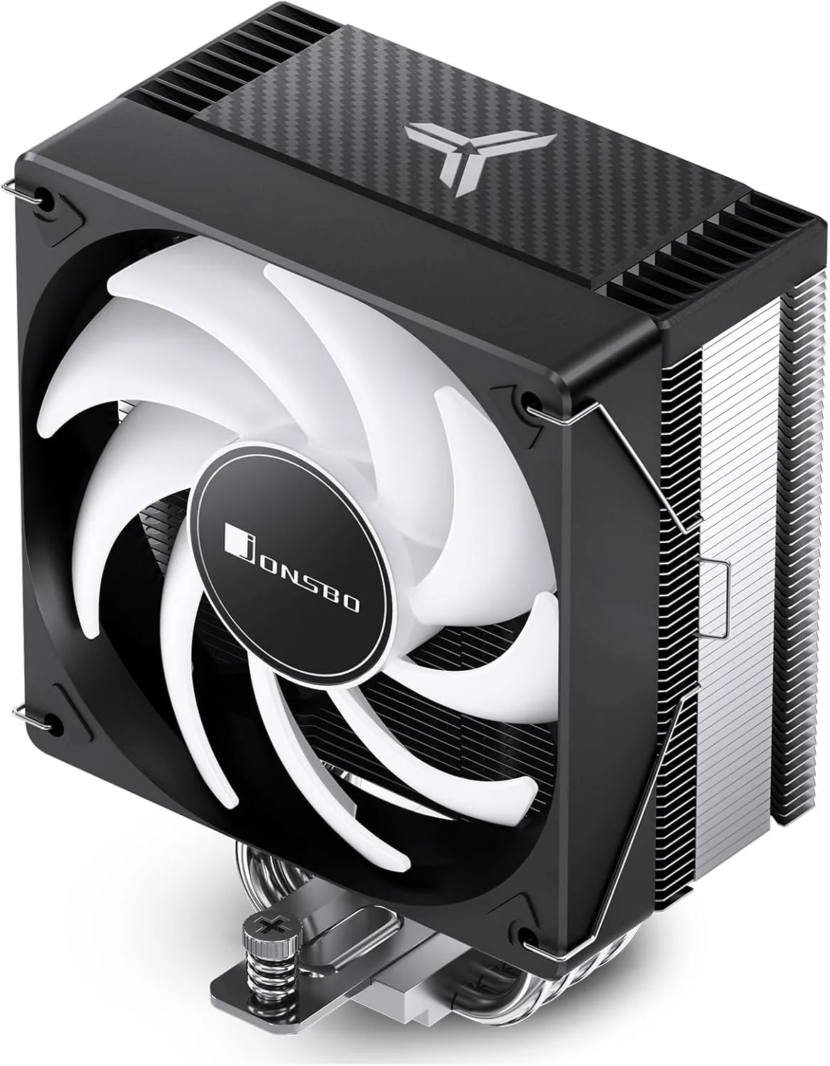 خنک کننده پردازنده JONSBO CR1000 EVO ARGB، خنک کننده پردازنده سری Silent، خنک کننده بادی پردازنده H154mm، دارای 4 لوله حرارتی مسی برای AM4/AM5/Intel LGA1851/1700، فن 120mm PWM ARGB با 9 پره، رنگ پوشش بالایی، مشکی