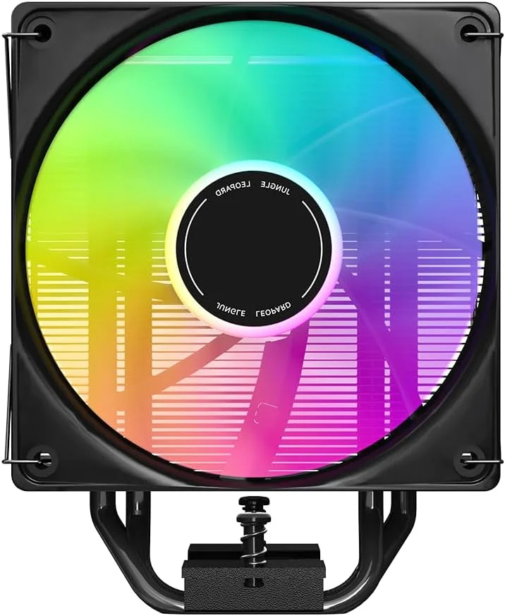 خنک کننده پردازنده جنگل پلنگ KF420 | فن PWM 120 میلی‌متری، 4 لوله حرارتی، جریان هوای 69 CFM، نویز 37dBA، 12 ولت 4 پین، خنک کننده برجی با عملکرد بالا برای پردازنده‌های اینتل و AMD - مشکی