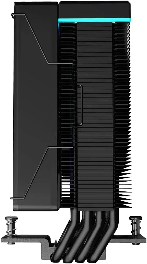خنک کننده پردازنده جنگل پلنگ KF420 | فن PWM 120 میلی‌متری، 4 لوله حرارتی، جریان هوای 69 CFM، نویز 37dBA، 12 ولت 4 پین، خنک کننده برجی با عملکرد بالا برای پردازنده‌های اینتل و AMD - مشکی