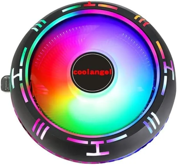 فن خنک کننده پردازنده RGB با اندازه 90 میلی متر و سرعت 2000 دور در دقیقه، مناسب برای Intel LGA 775/1155/1156/1200/1356/1366، AMD 754/939/940/AM2/AM2+/AM3/AM3+/AM4/FM1/FM2 (700)