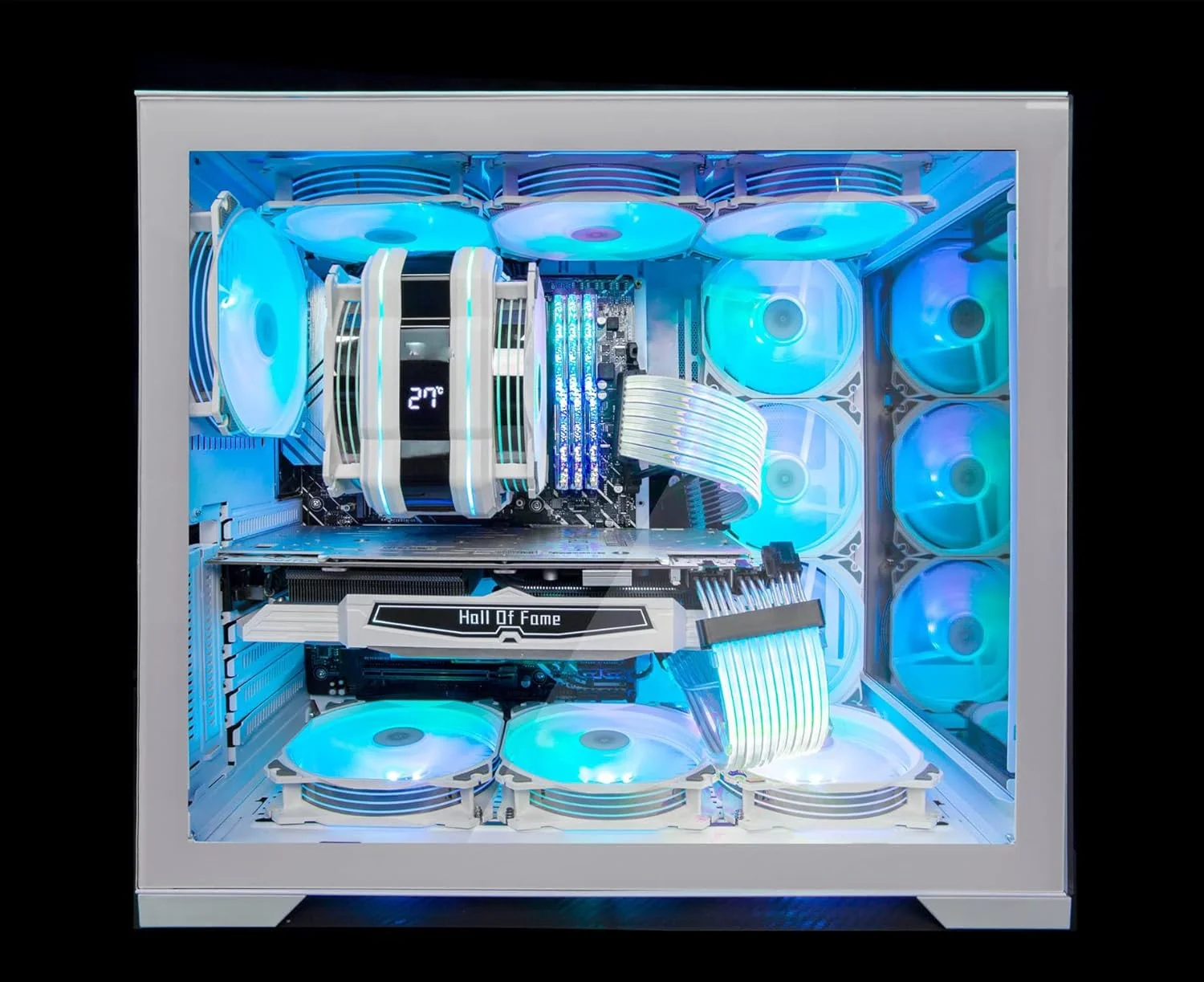 خنک کننده پردازنده KASTWAVE M120D Plus، خنک کننده بادی پردازنده با نمایشگر دما، دارای دو فن 120 میلی متری ARGB PWM، مناسب برای Intel LGA 1700/1200/115X/2011/2066/1366 و AMD AM4/AM5