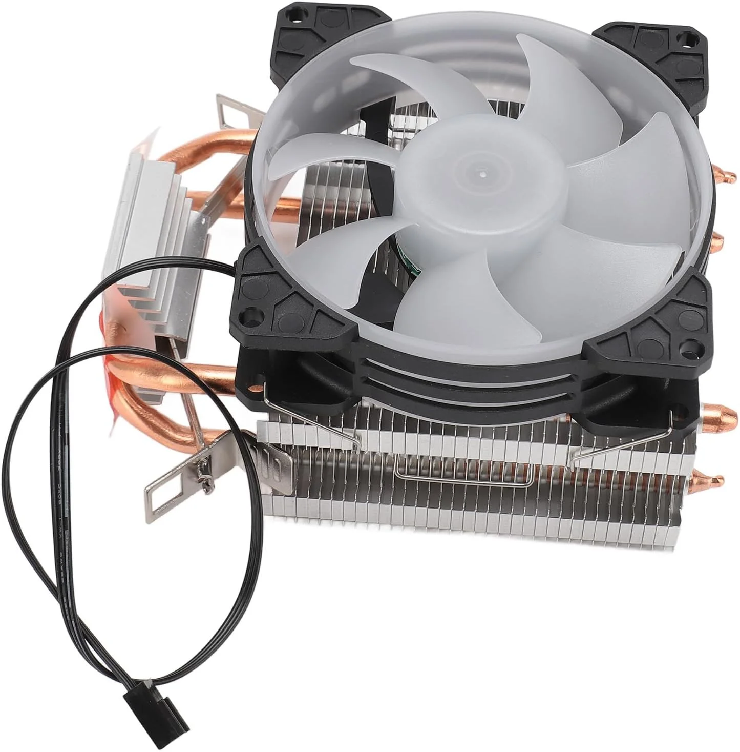 خنک کننده بادی پردازنده کیکومی، 90 میلی متر، 48 CFM، 1800 PRM، 2 لوله حرارتی مسی، نورپردازی RGB، فن پردازنده کامپیوتر برای LGA15X برای AM4