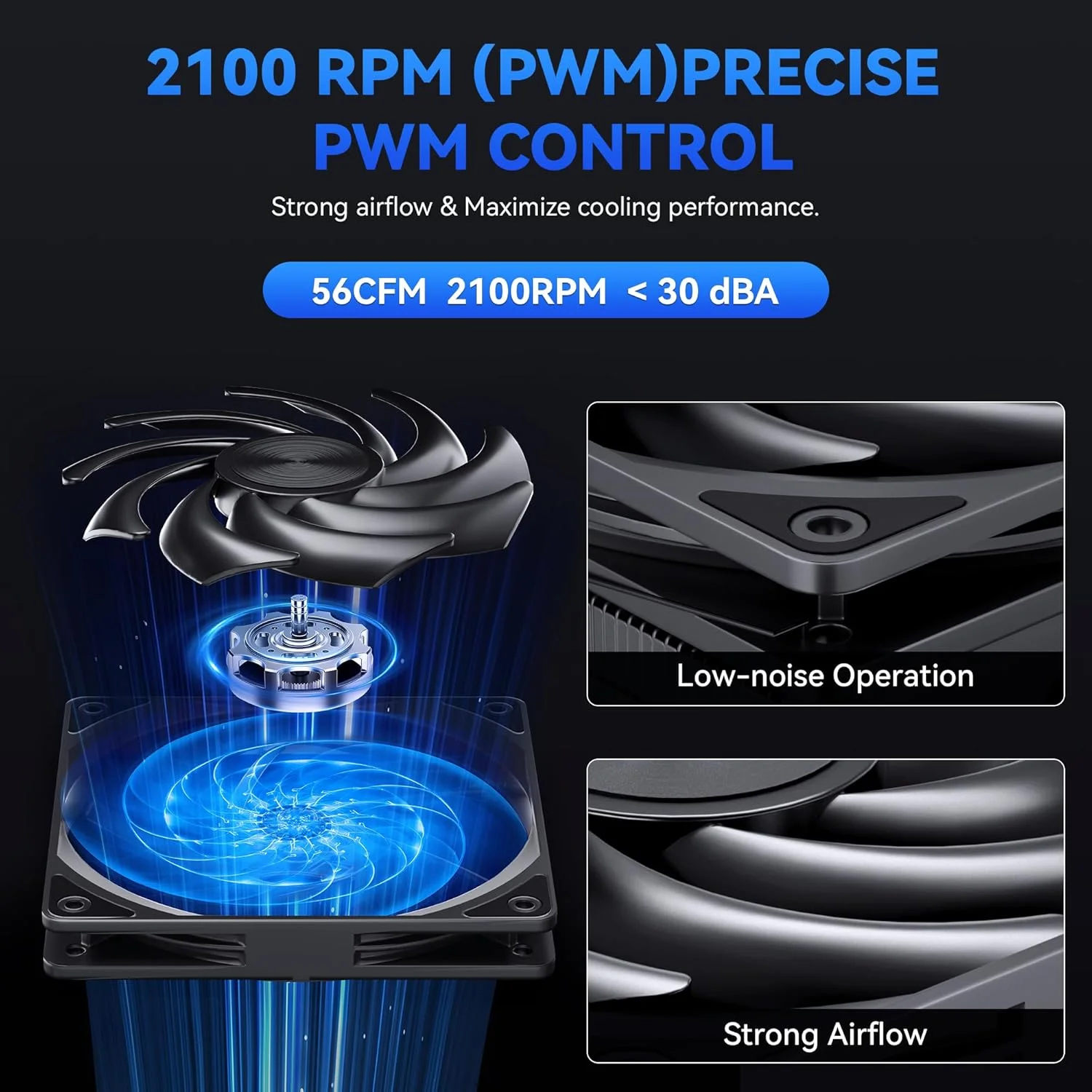 خنک کننده پردازنده کم ارتفاع: خنک کننده بادی پردازنده با ارتفاع ۷۵ میلی متر، ۸ لوله حرارتی، فن باریک ۱۲۰x۱۲۰x۱۵ میلی متر، فن پردازنده برای Intel LGA۱۷۰۰/۱۱۵X/۱200; AMD AM۴/AM۵