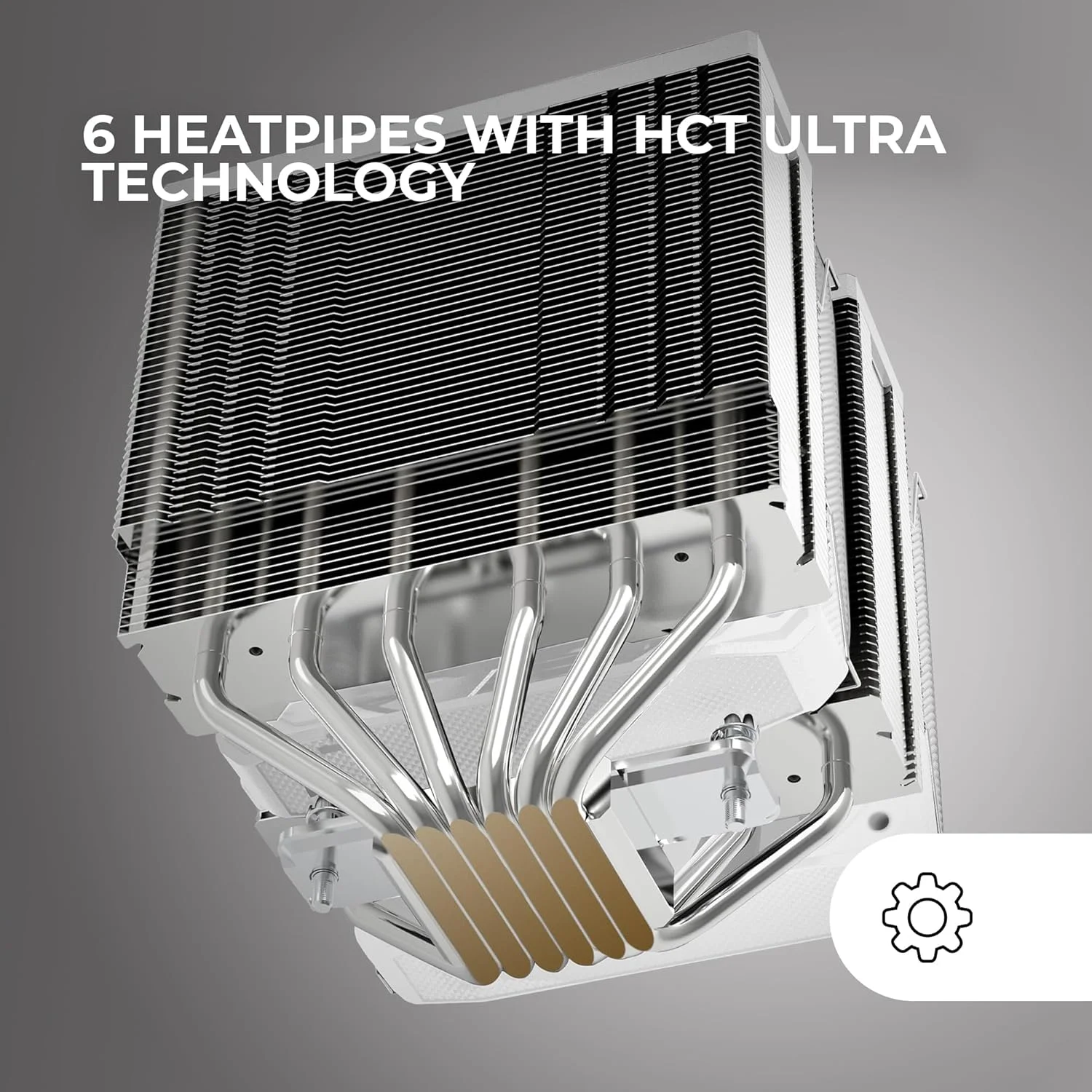 خنک کننده پردازنده MARSGAMING MCPU-XU6، برج دوقلو، TDP 350W، 2 عدد فن بال هیبریدی و بلبرینگ مسی FDB فوق متعادل، 6 لوله حرارتی با فناوری HCT Ultra، چند سوکت جهانی، سفید