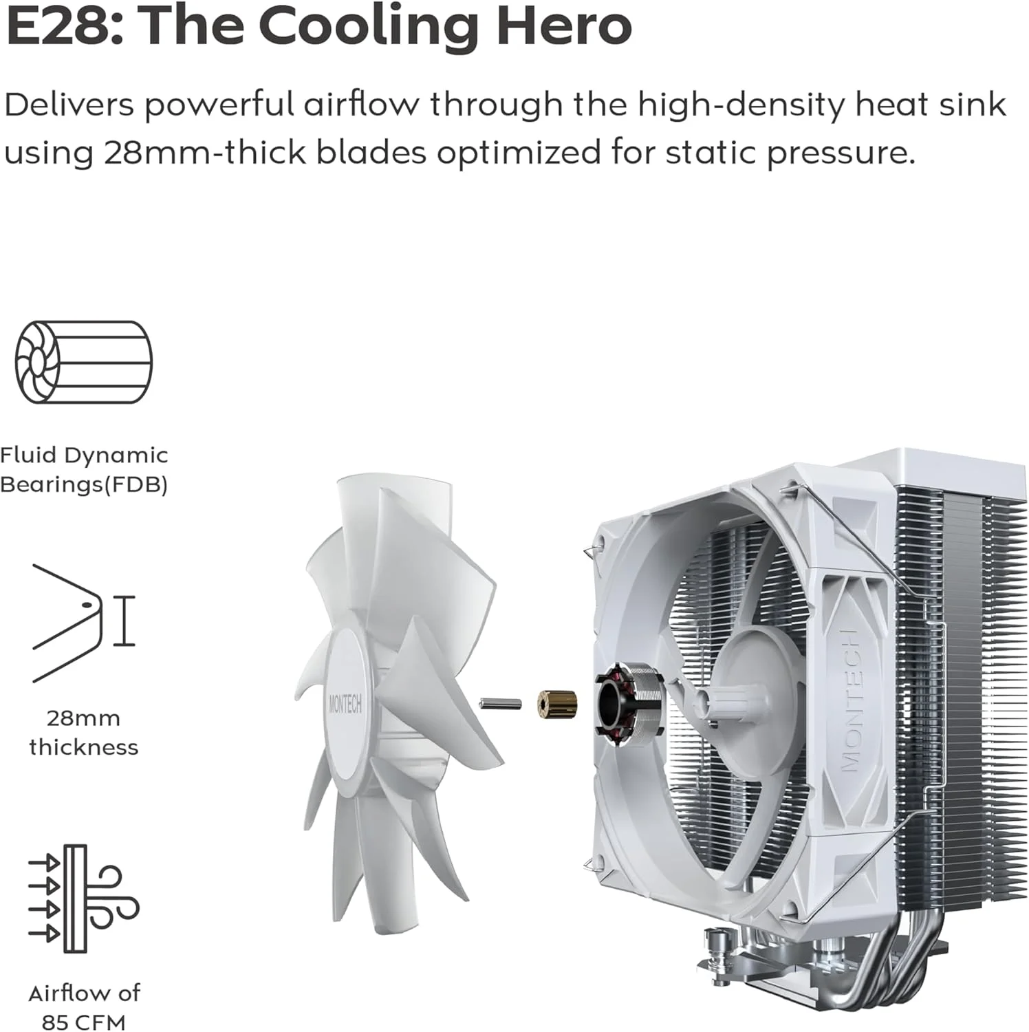 خنککننده پردازنده بادی مونتک NX400 - تک برج، 4 لوله حرارتی پیشرفته، هیت سینک 52 پره، E28، فن فشار استاتیک 120 میلیمتری FDB، ضخامت فن 28 میلیمتر، پدهای گوشه ای، پوشش بالایی صیقلی - سفید خنککننده پردازنده بادی مونتک NX400 - تک برج، 4 لوله حرارتی پیشرفته، هیت سینک 52 پره، E28، فن فشار استاتیک 120 میلیمتری FDB، ضخامت فن 28 میلیمتر، پدهای گوشه ای، پوشش بالایی صیقلی - سفید