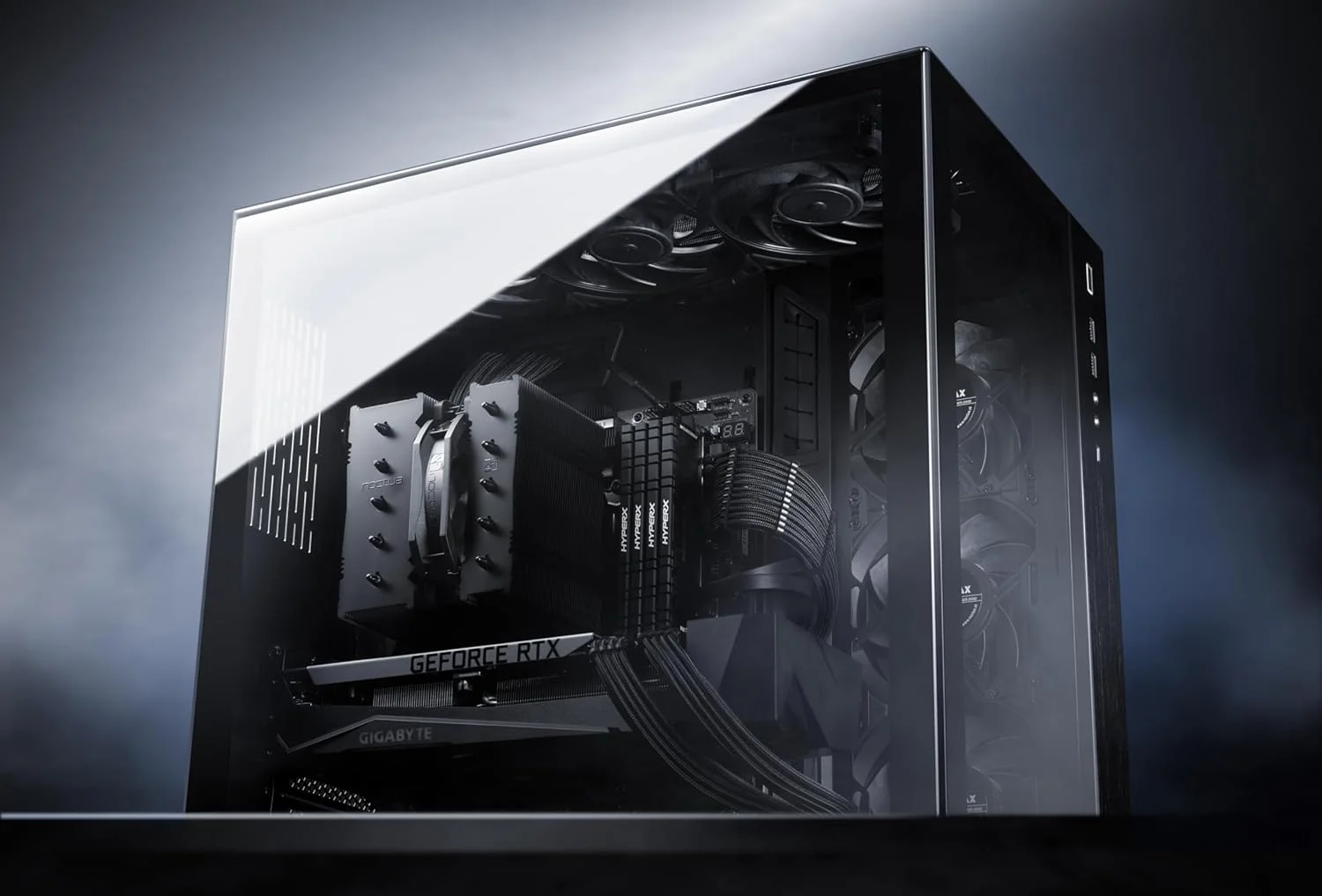 خنک کننده پردازنده دو برج Noctua NH-D12L chromax.black (120 میلی متر، مشکی)