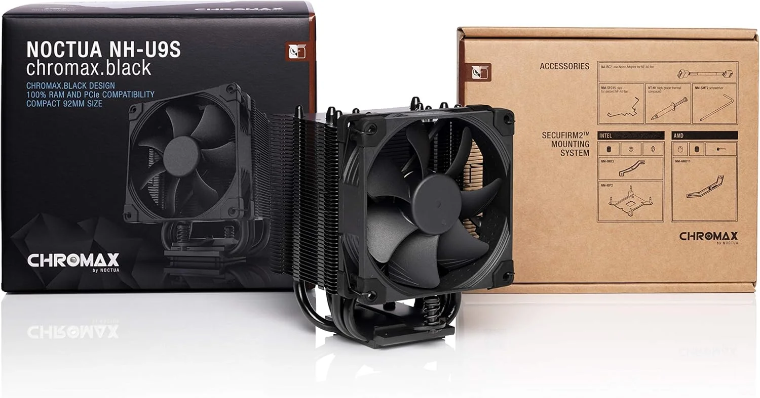 خنک کننده پردازنده تک برج 92 میلی متری نوکتوا NH-U9S chromax.black (مشکی)