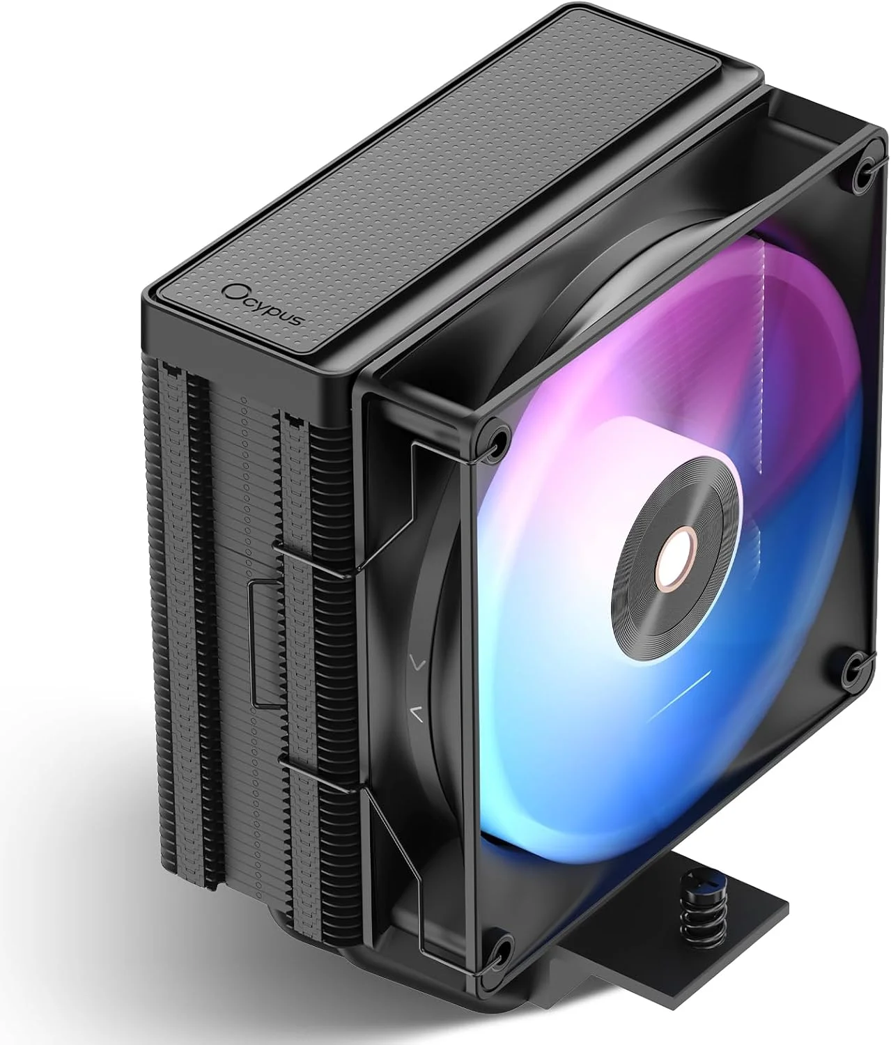 خنک کننده پردازنده Ocypus Delta A40 ARGB، خنک کننده بادی پردازنده با عملکرد ARGB، فن PWM بی صدا با بلبرینگ هیدرولیک 120 میلی متری، 4 لوله حرارتی مسی، فن خنک کننده پردازنده کامپیوتر برای AMD AM4/AM5، Intel LGA 115X/1200/1700/1851، BK