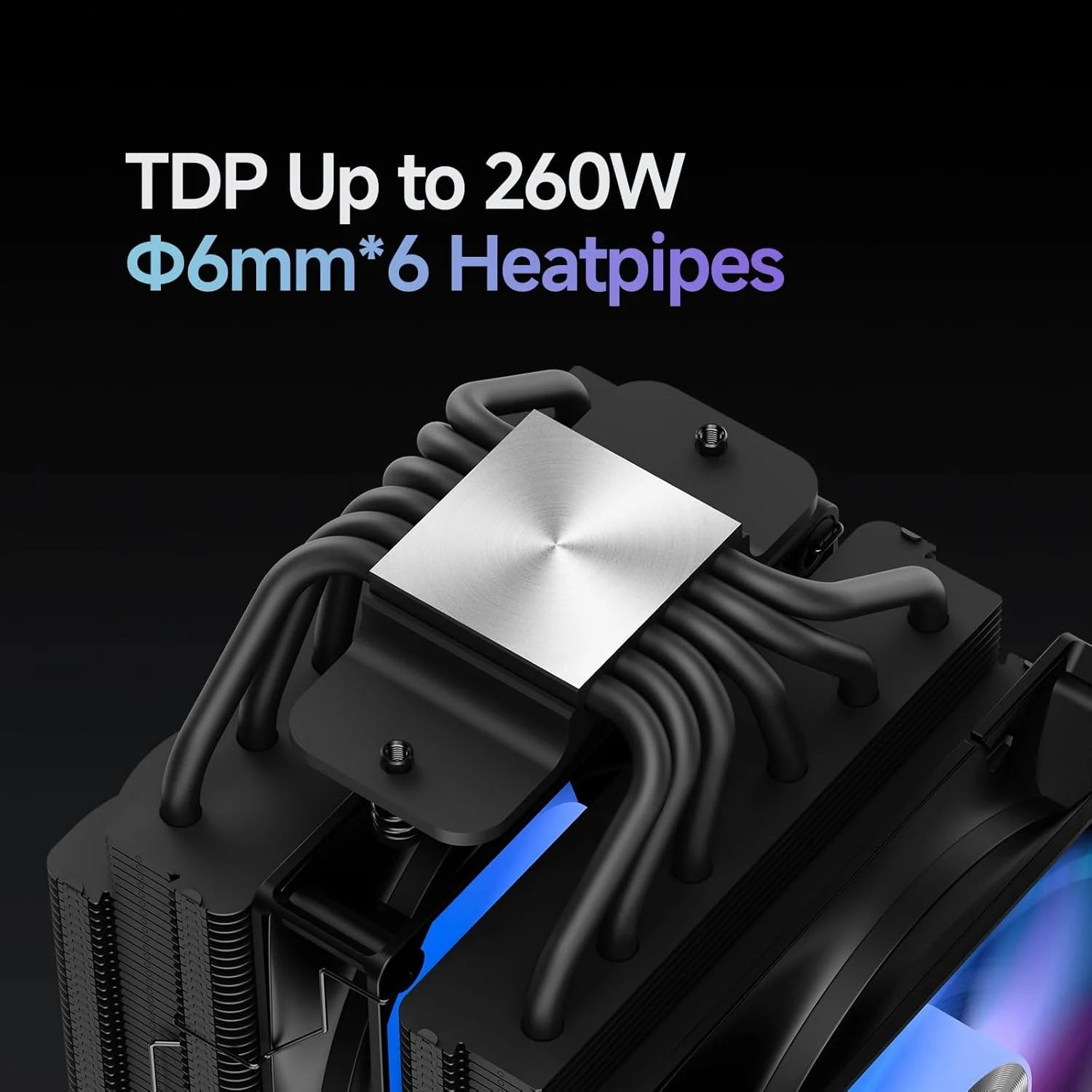 خنک کننده پردازنده بادی Ocypus Delta A62 ARGB، خنک کننده بادی پردازنده با عملکرد ARGB، فن PWM بی صدا با بلبرینگ هیدرولیک 120 میلی متری، 6 لوله حرارتی مسی، فن خنک کننده پردازنده کامپیوتر برای AMD AM4/AM5، Intel LGA 115X/1200/1700/1851، BK